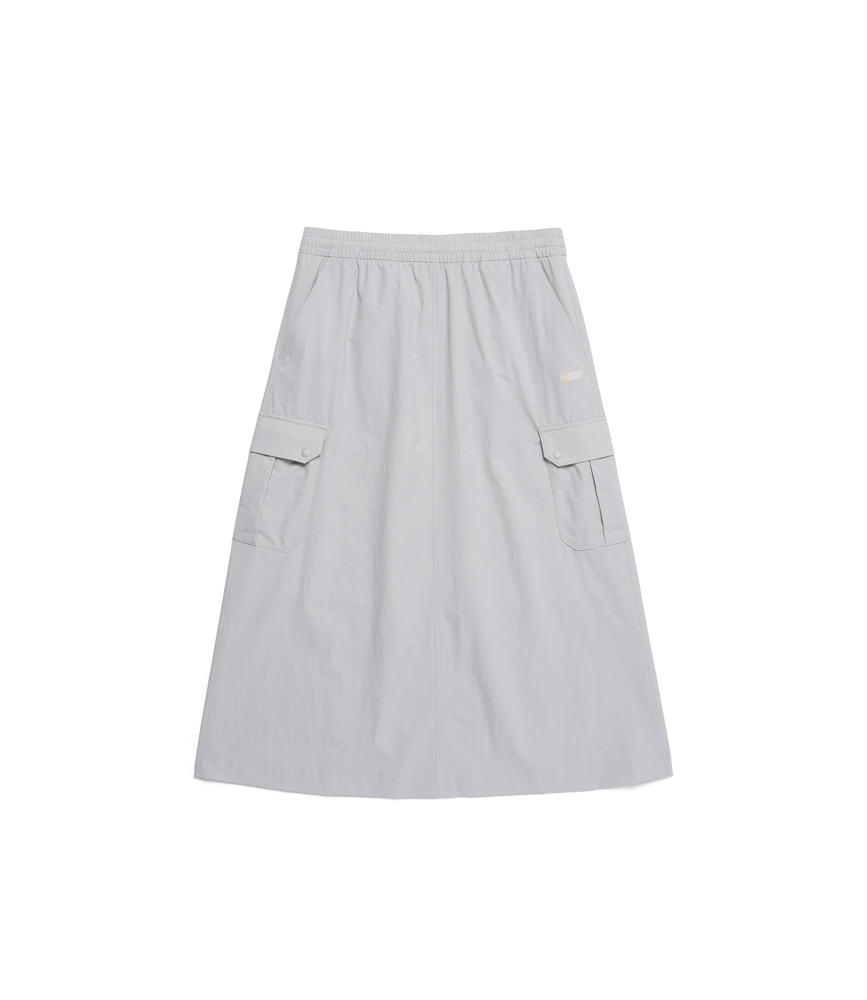 Women's ADELIE Light Woven Stretch Cargo Skirt<br>SILVER GREY