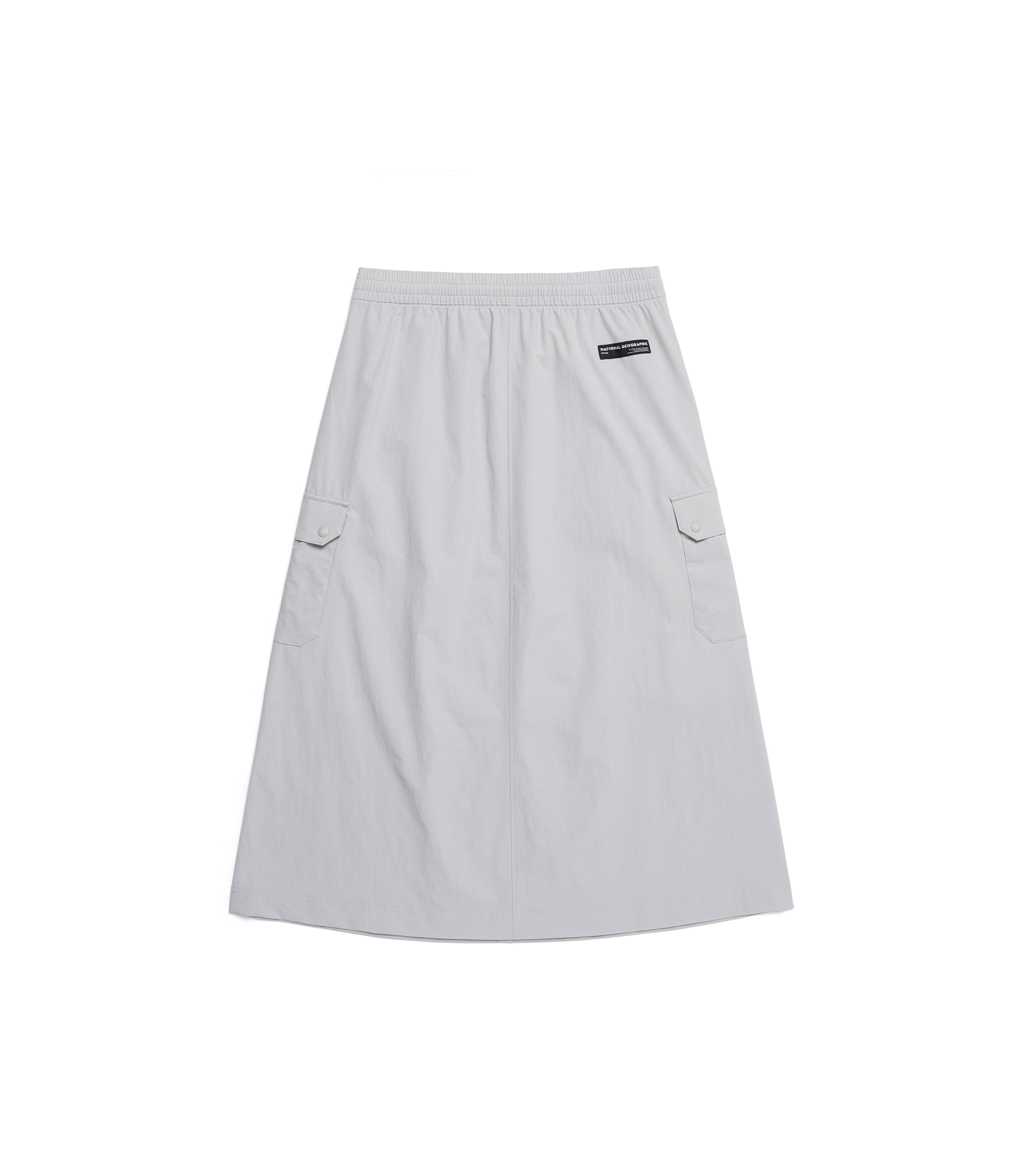Women's ADELIE Light Woven Stretch Cargo Skirt<br>SILVER GREY