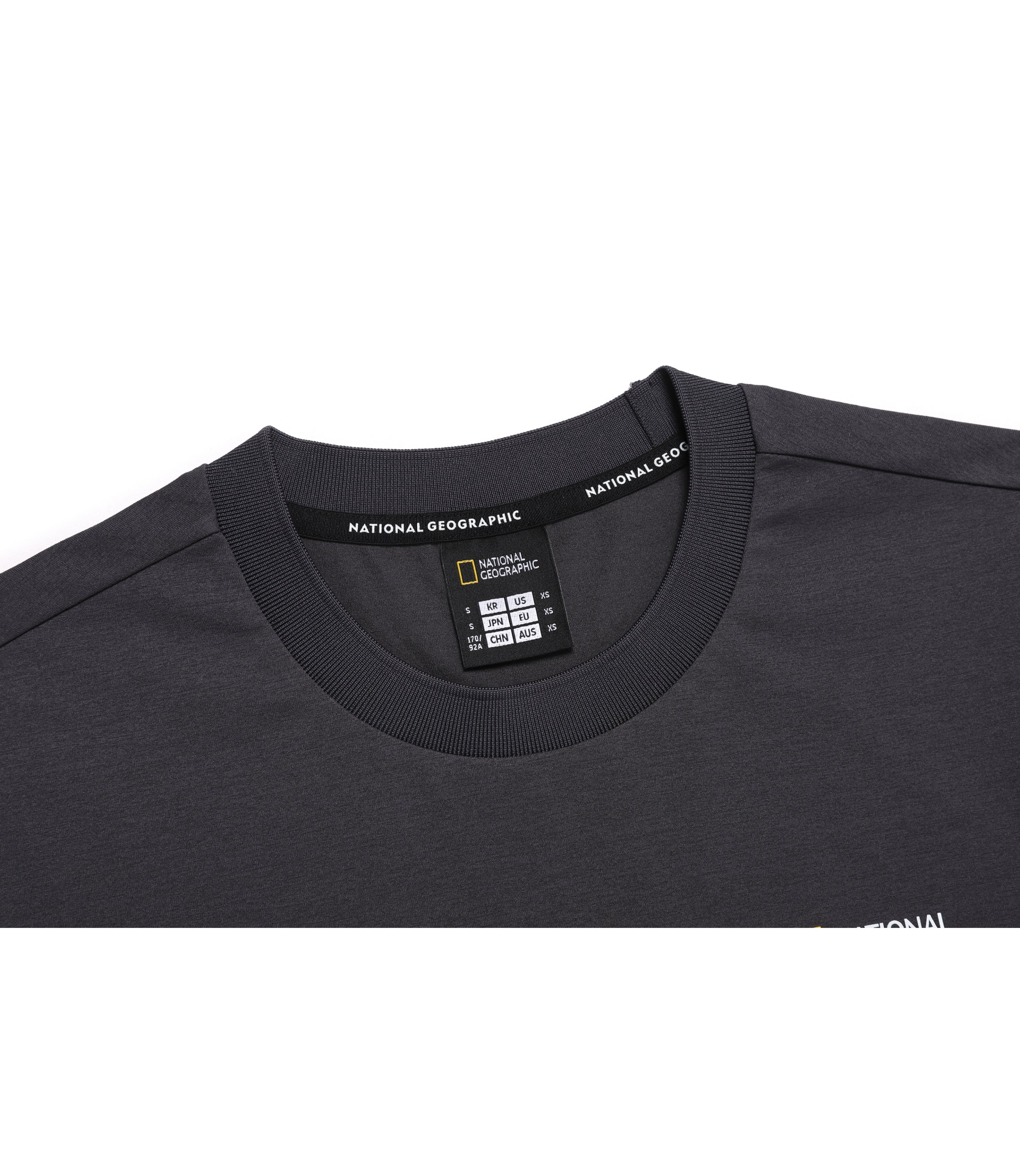Unisex CROW Coolmax World Map Basic Fit Short Sleeve<br>D/GREY