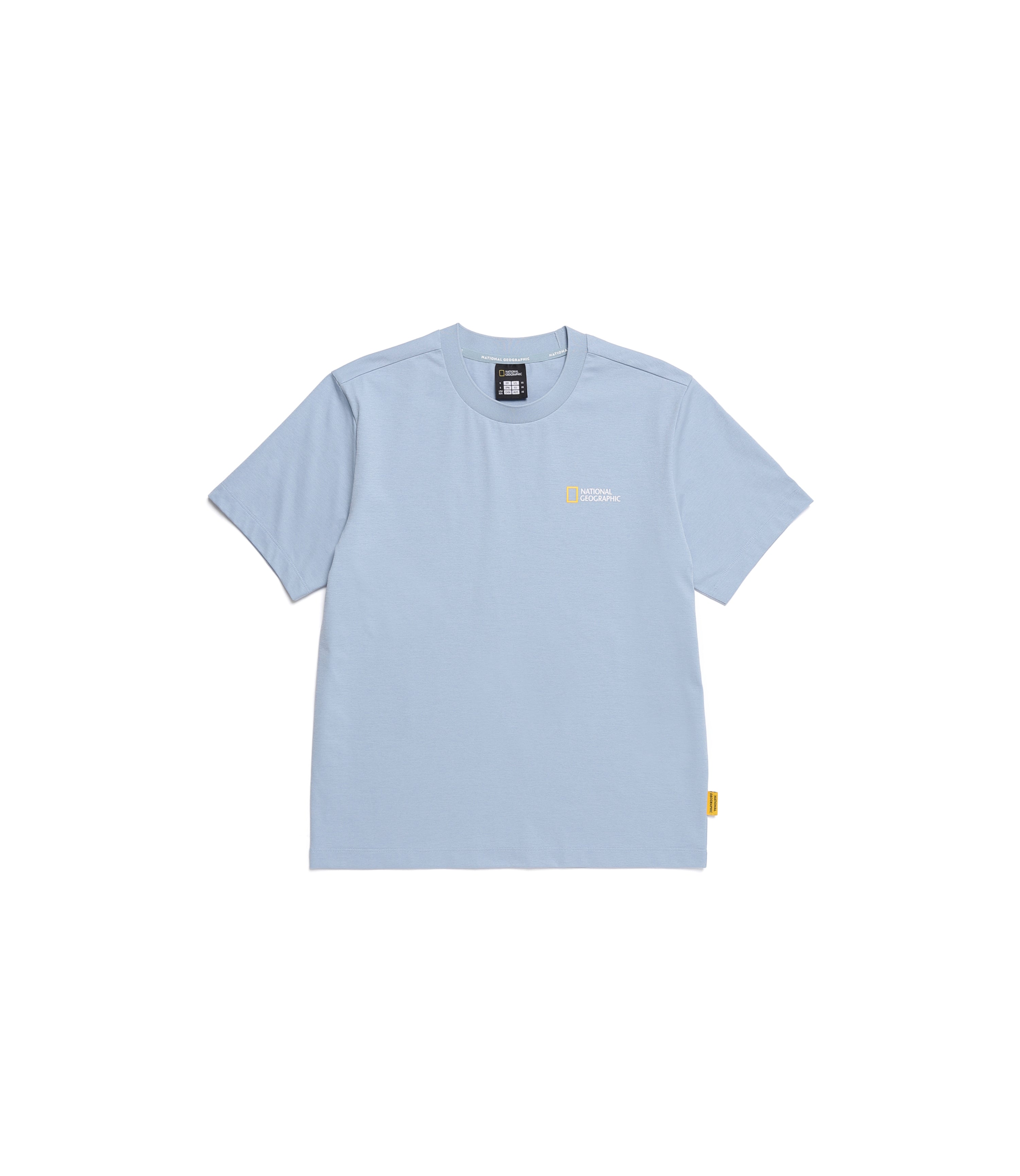 Unisex CROW Coolmax World Map Basic Fit Short Sleeve<br>STONE BLUE