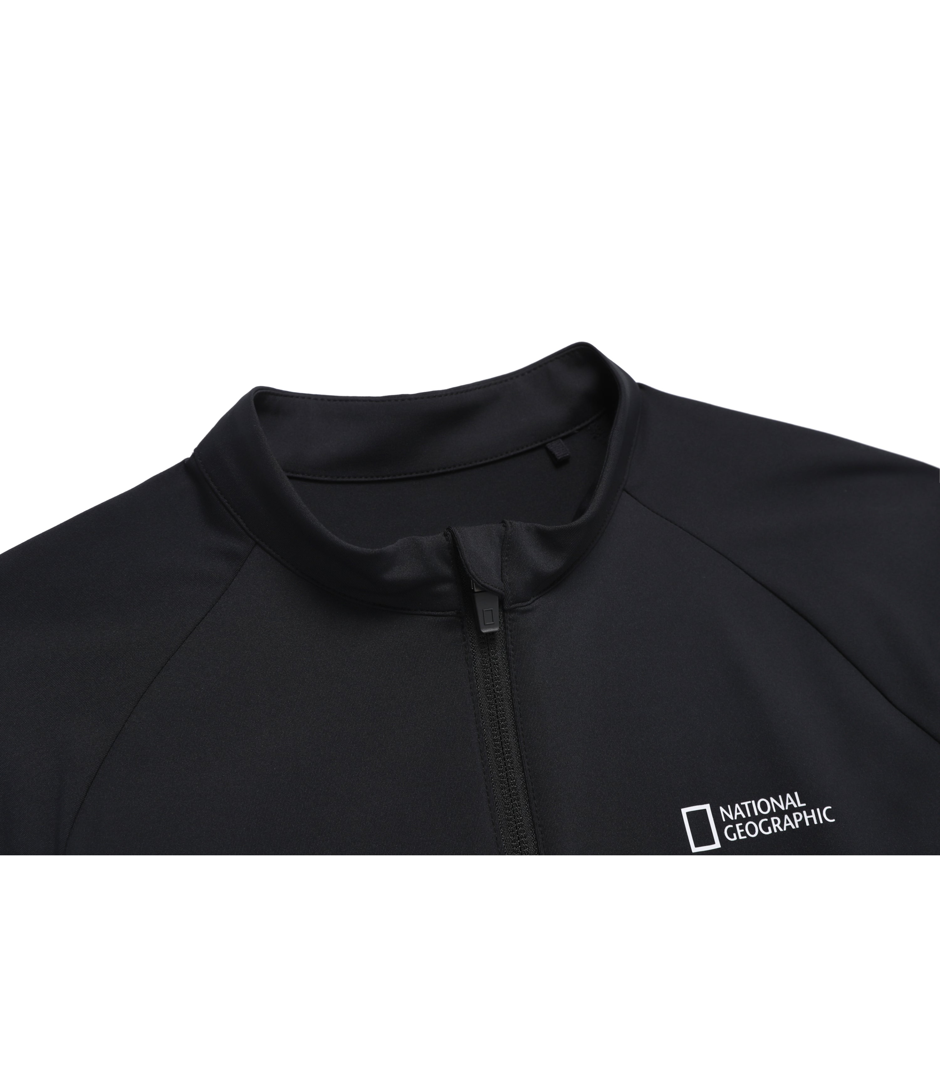 Womens Hot Summer Basic Zip-Up Rash Guard<br>BLACK