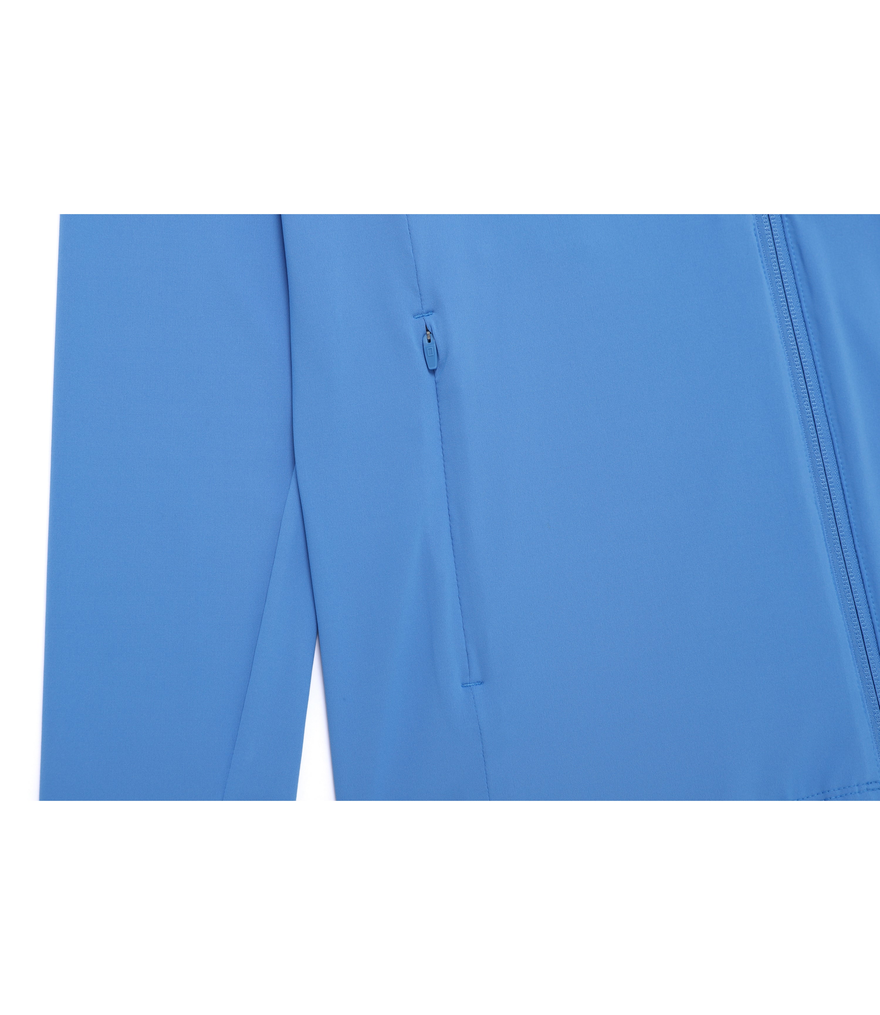 Womens Hot Summer Basic Zip-Up Rash Guard<br>MARINE BLUE