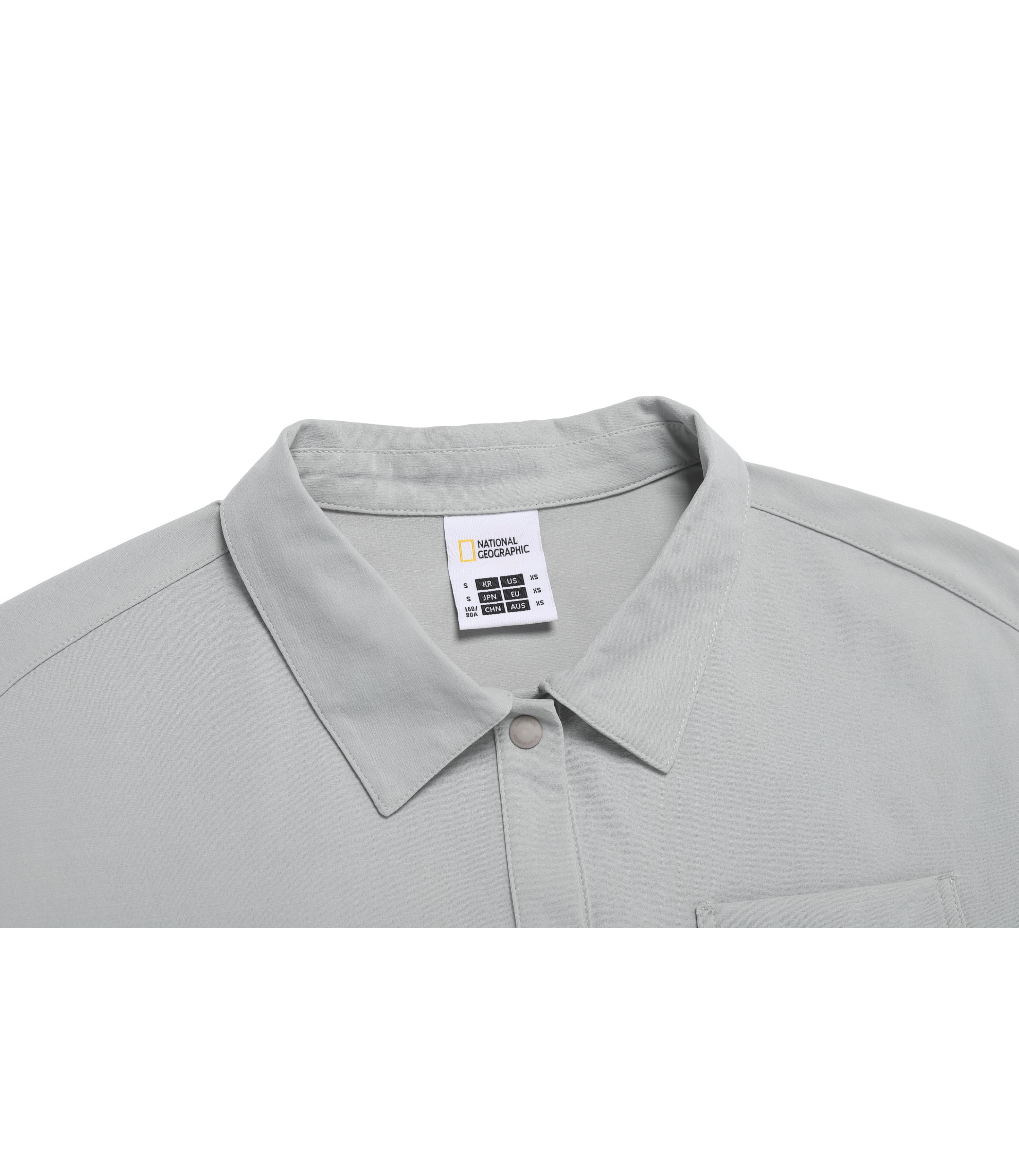 Women's Frozen Air Semi-Overfit Short Sleeve Shirt<br>LIGHT KHAKI