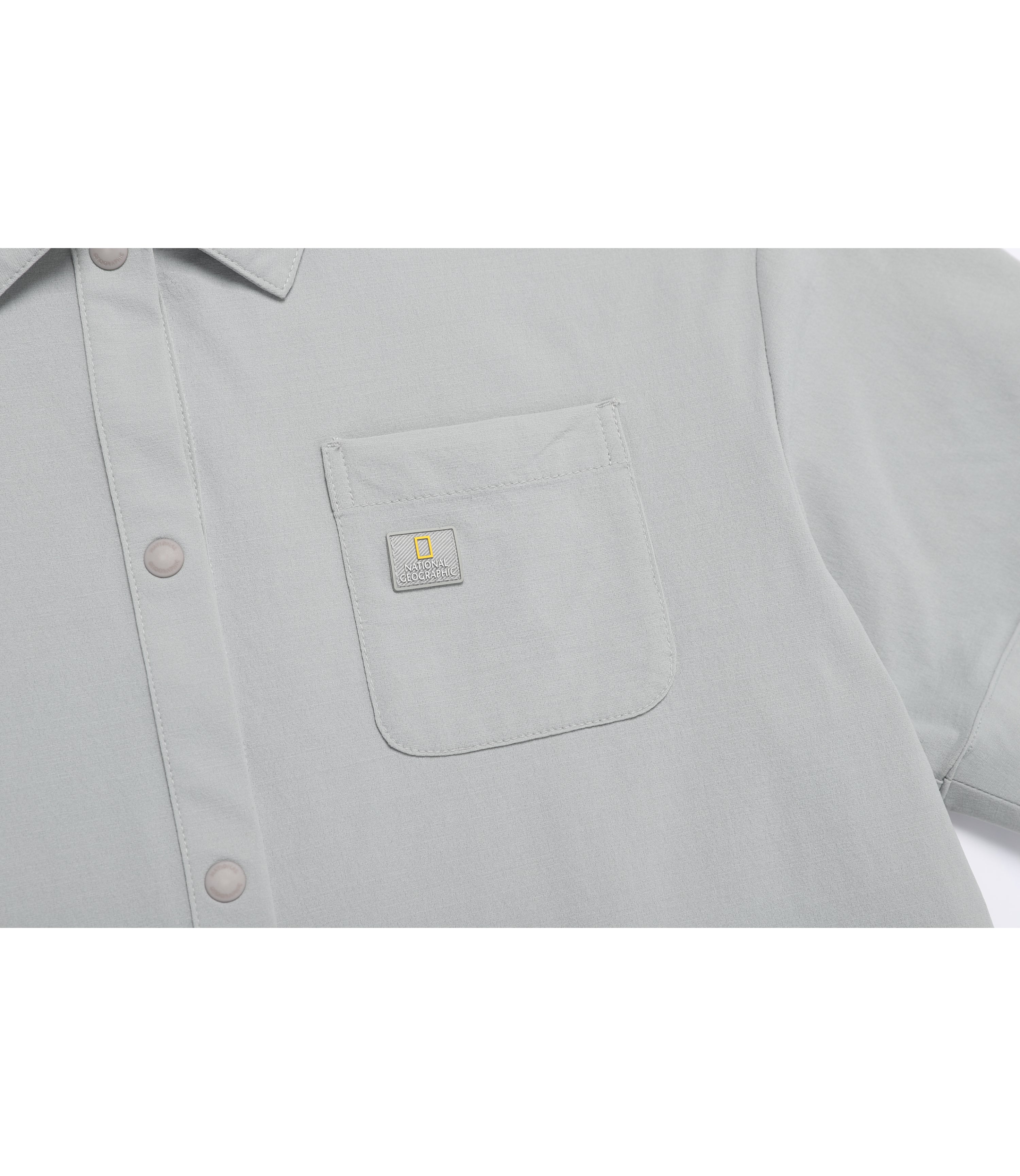 Women's Frozen Air Semi-Overfit Short Sleeve Shirt<br>LIGHT KHAKI