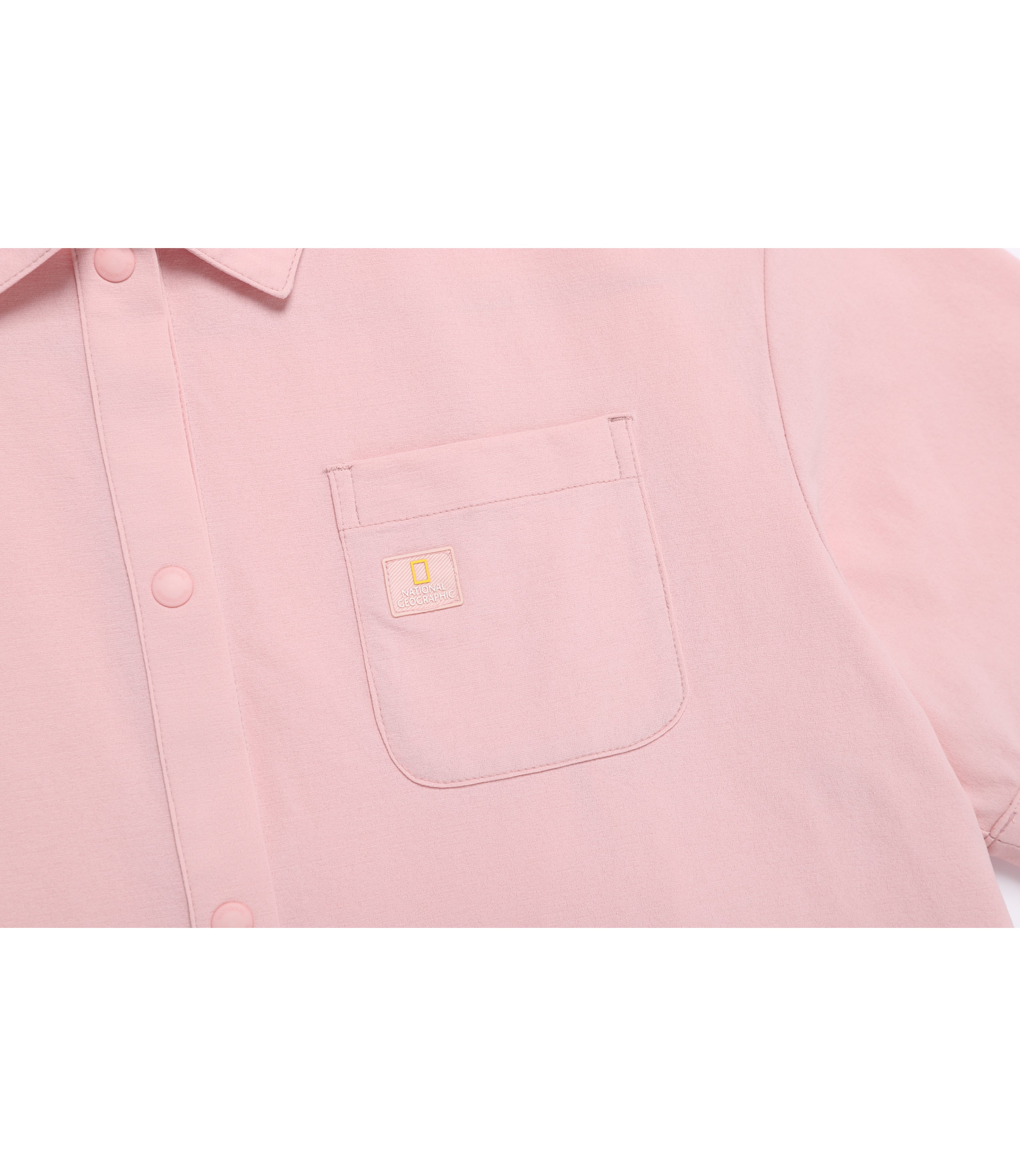 Women's Frozen Air Semi-Overfit Short Sleeve Shirt<br>SILVER PINK