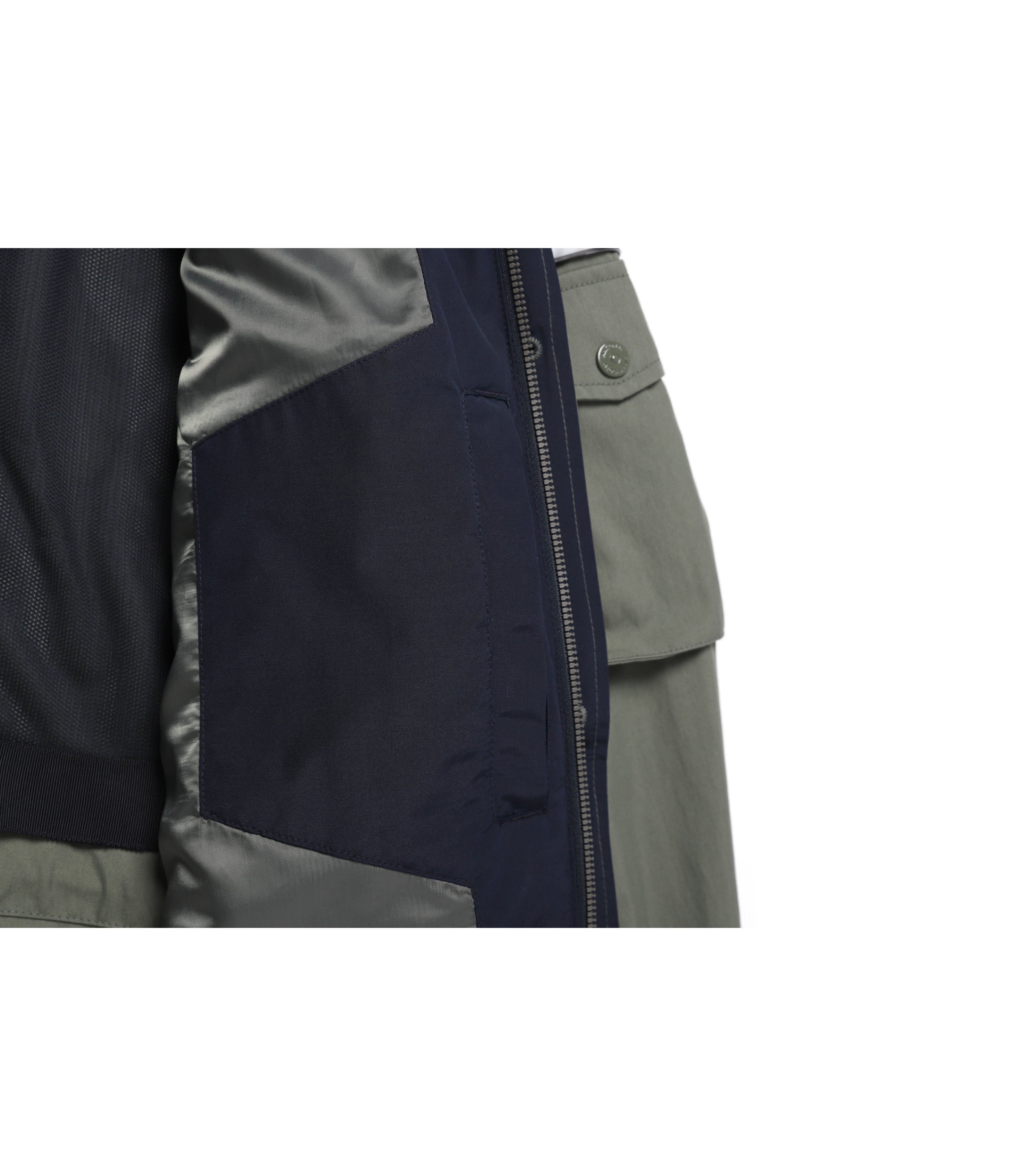 Men's NRN Out Pocket Hoodie Colorblock Jumper<br>KHAKI