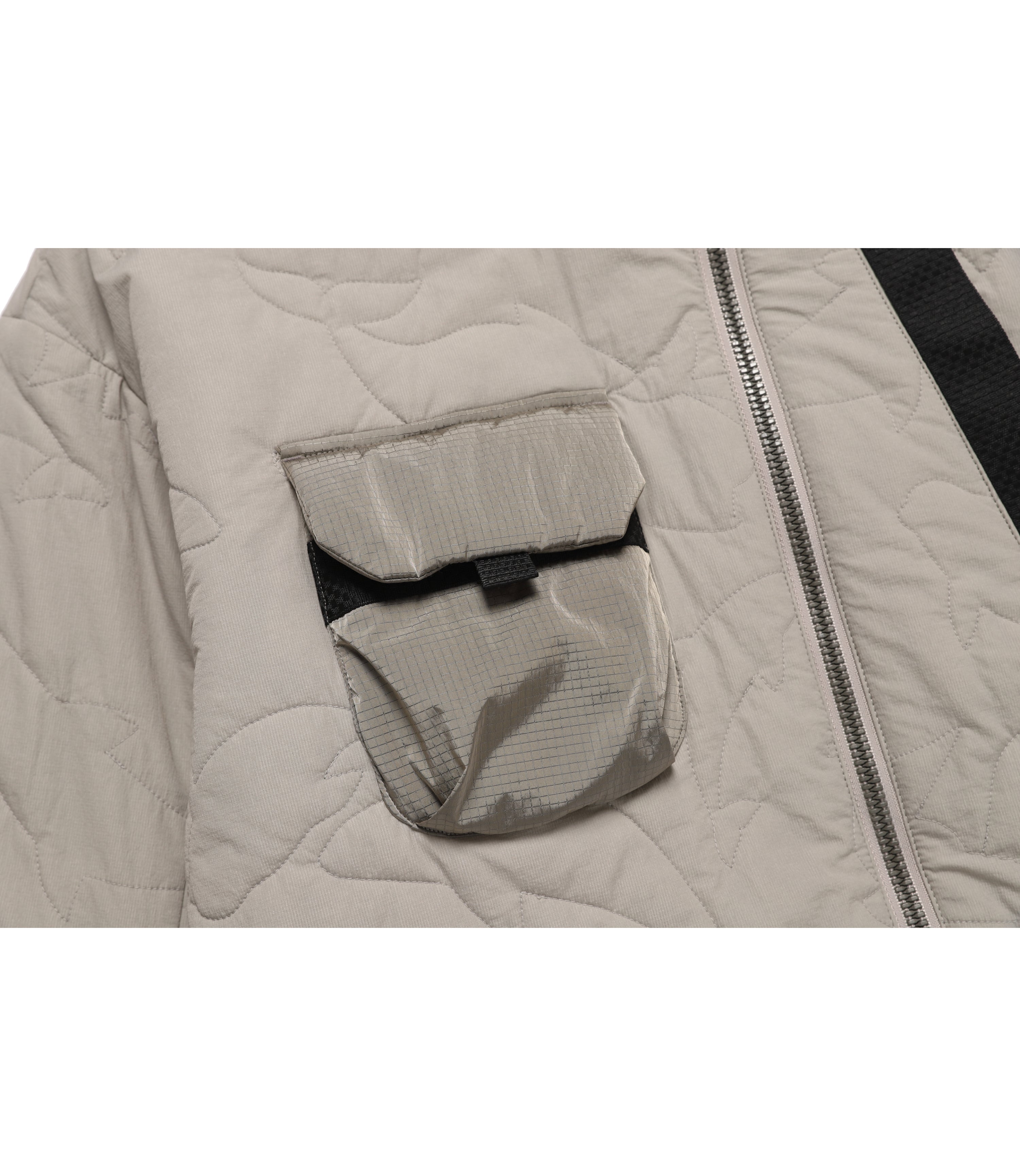 Unisex FILMMAKER Mountainous Quilting Padded Jacket<br>S/BEIGE