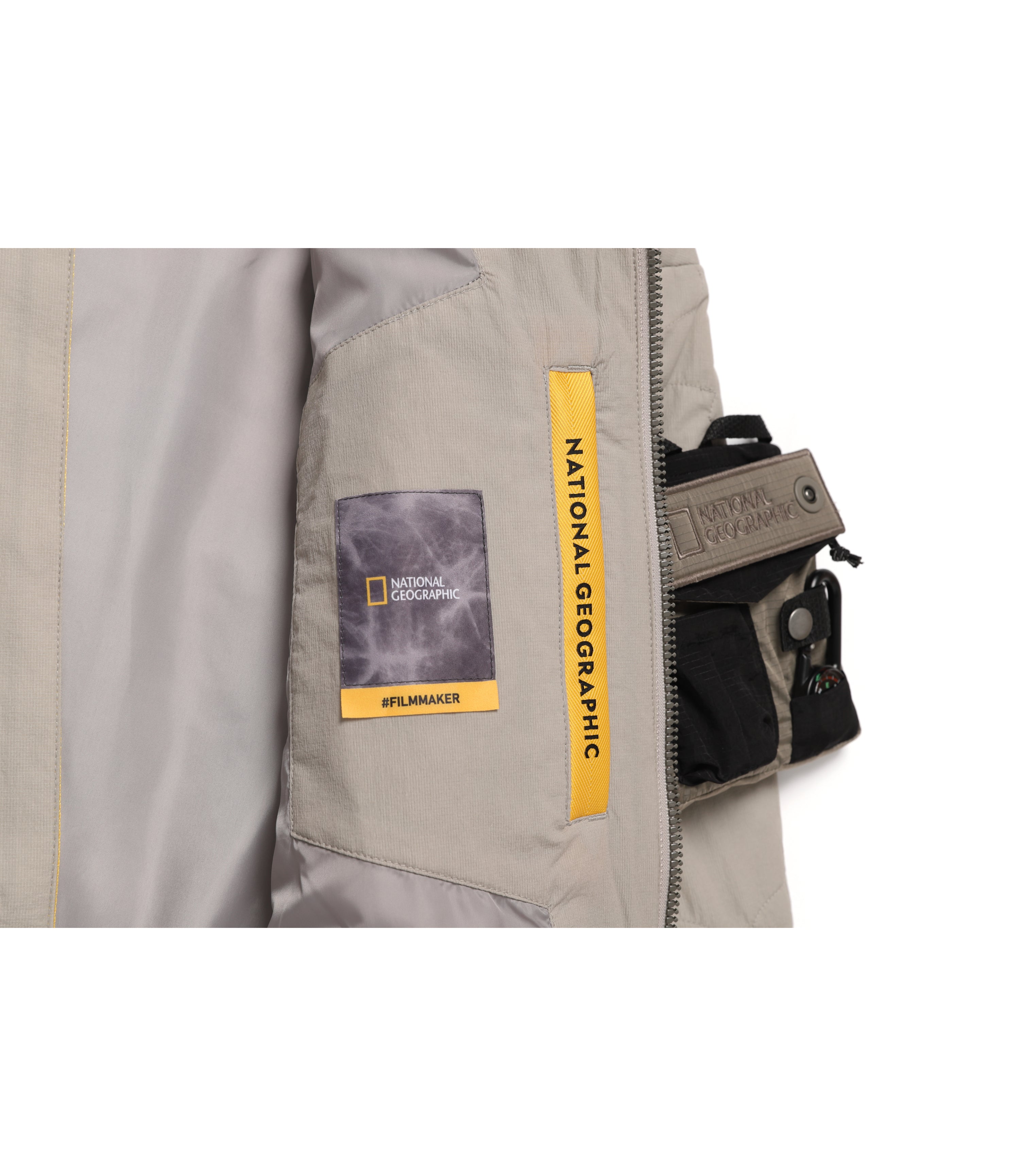 Unisex FILMMAKER Mountainous Quilting Padded Jacket<br>S/BEIGE