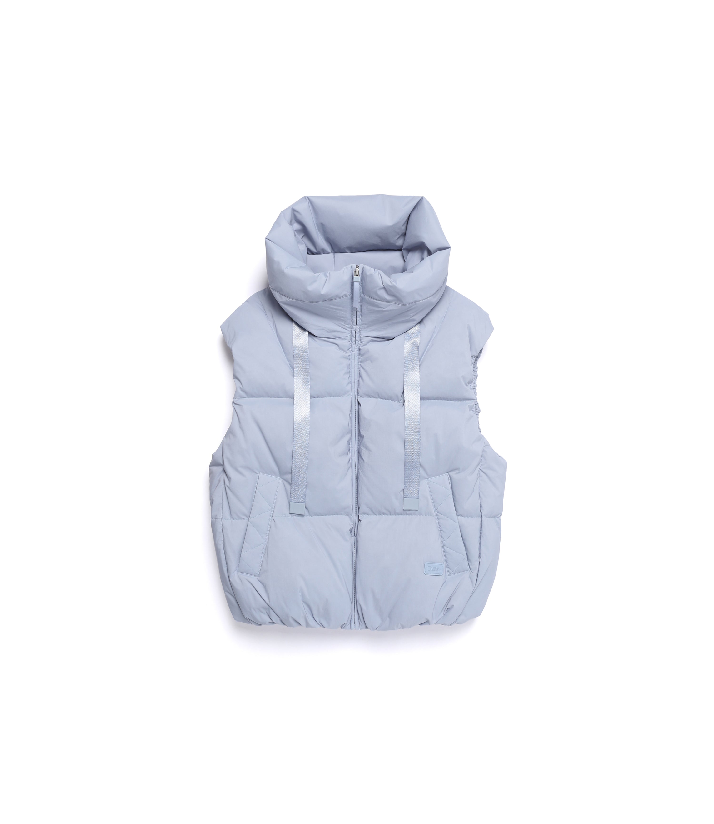 Women's High-Neck Duck Down Vest<br>L/BLUE