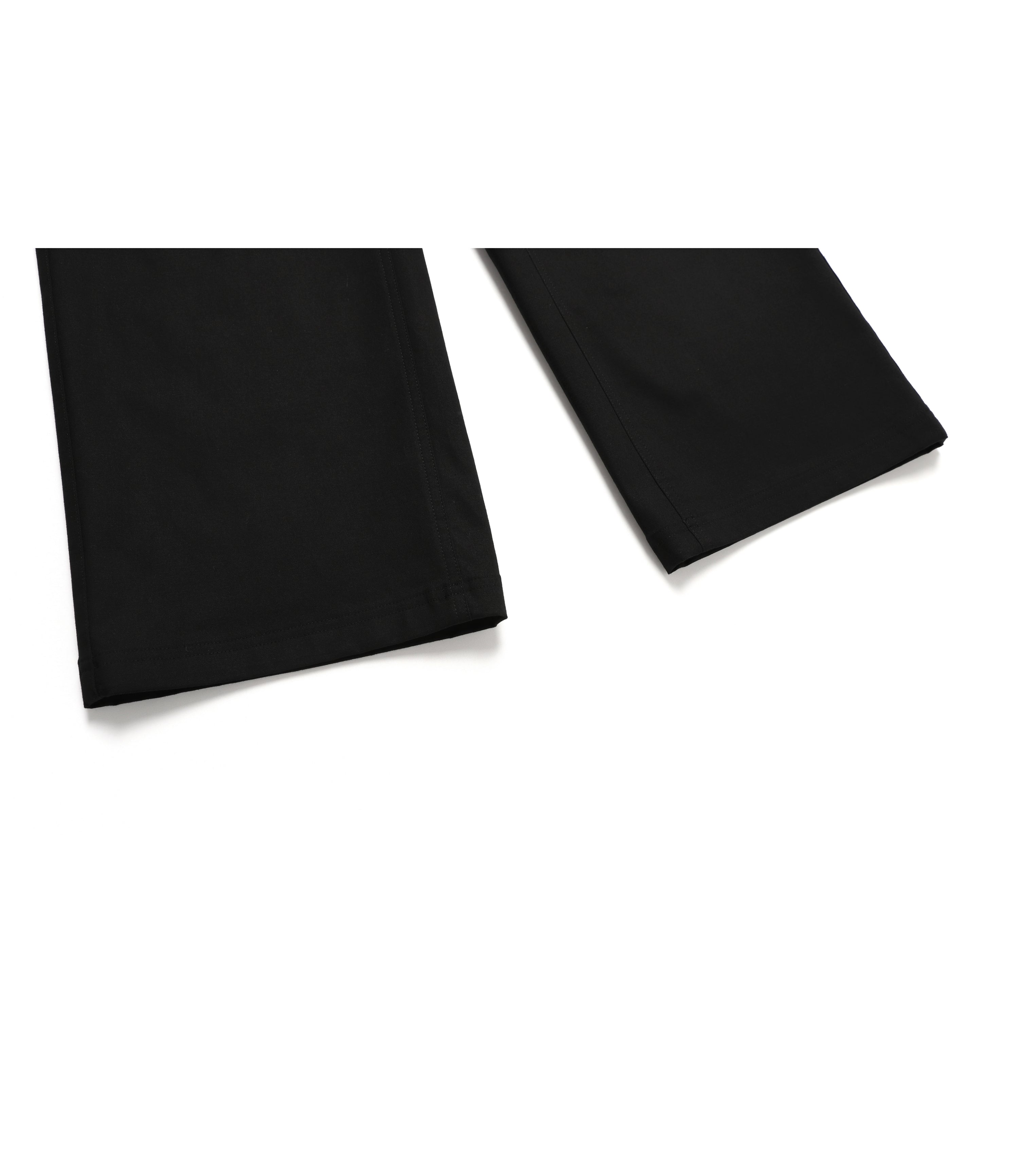 Women's Cotton Twill Wide Pants<br>CARBON BLACK