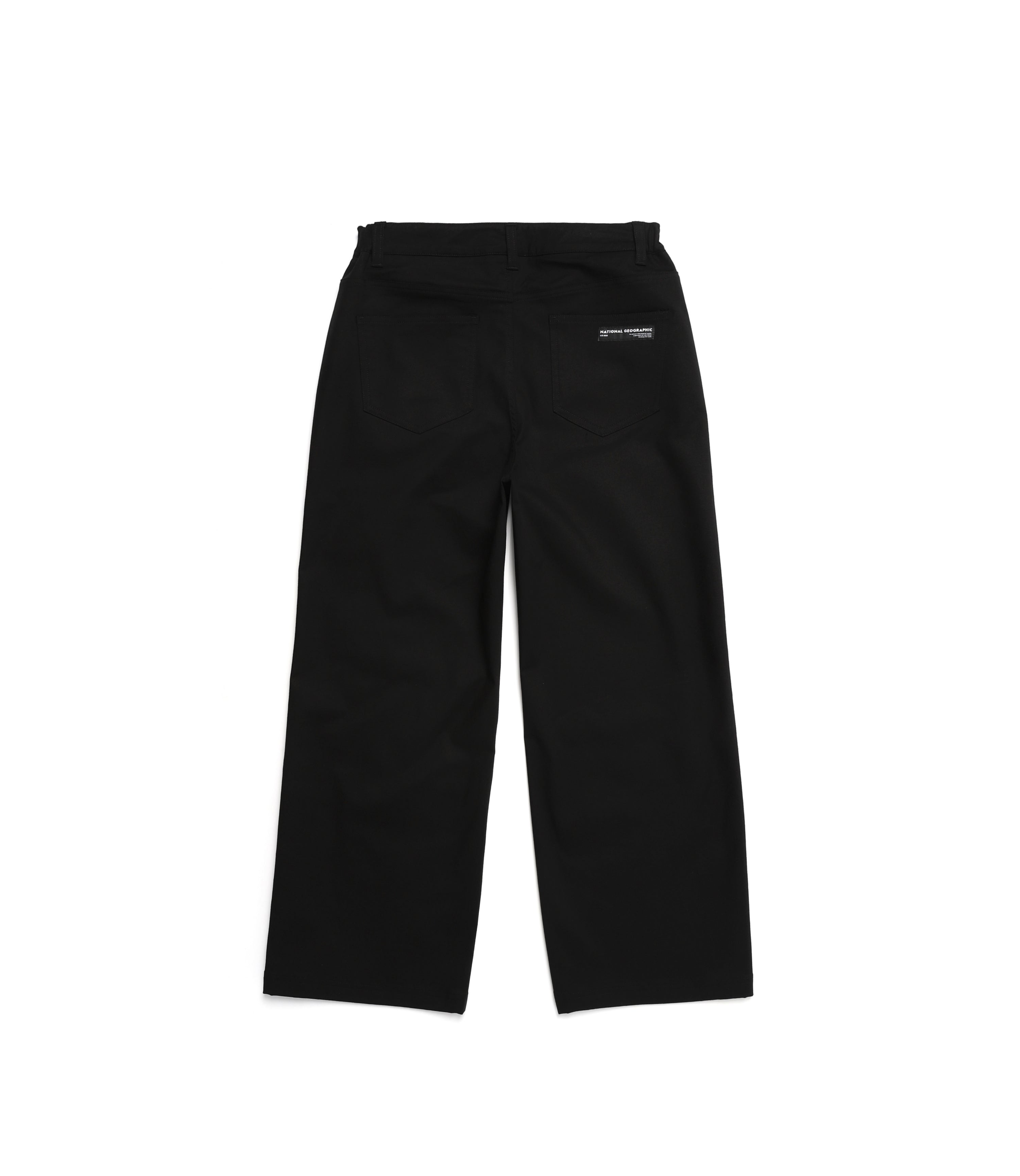Women's Cotton Twill Wide Pants<br>CARBON BLACK
