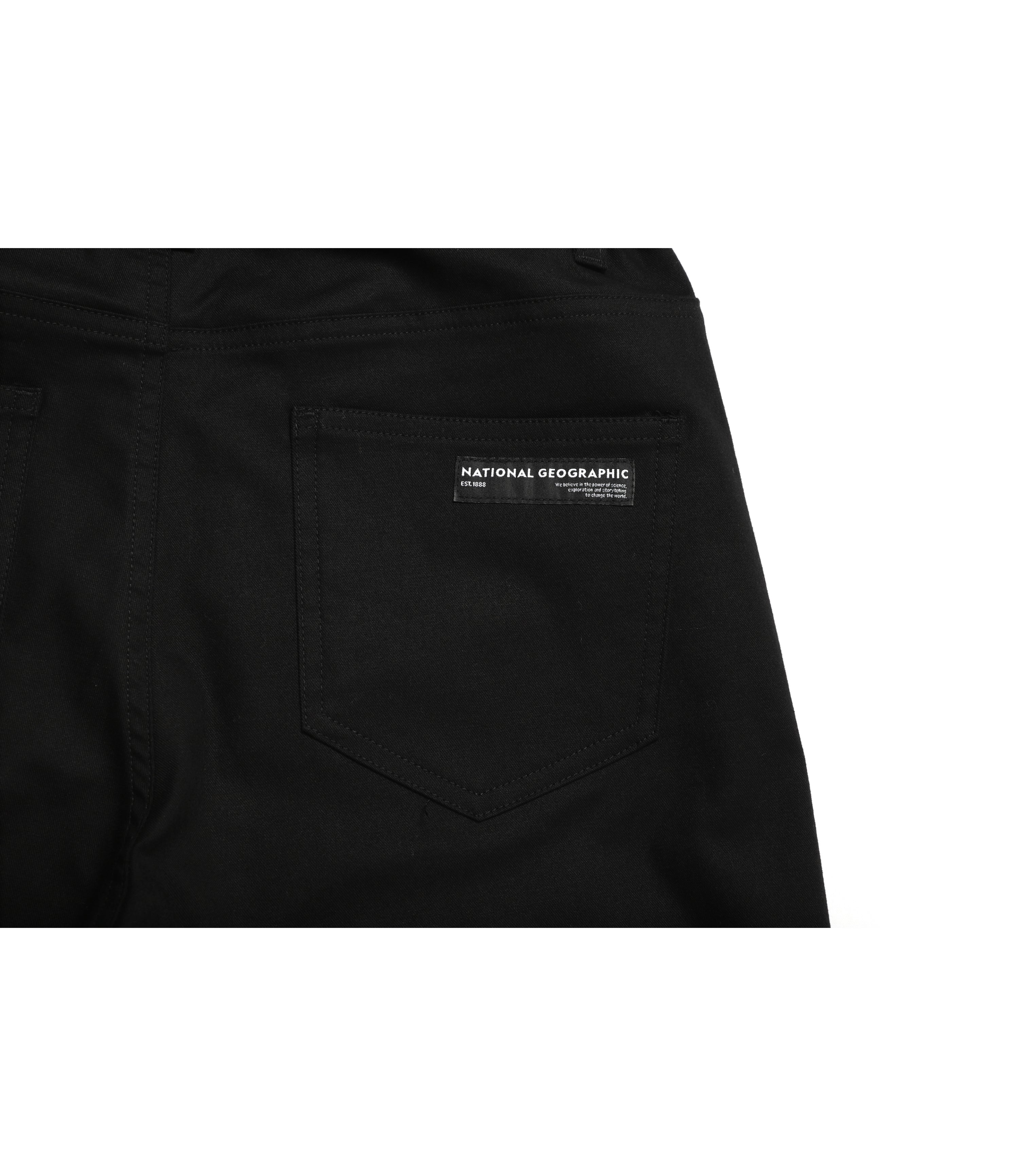 Women's Cotton Twill Wide Pants<br>CARBON BLACK