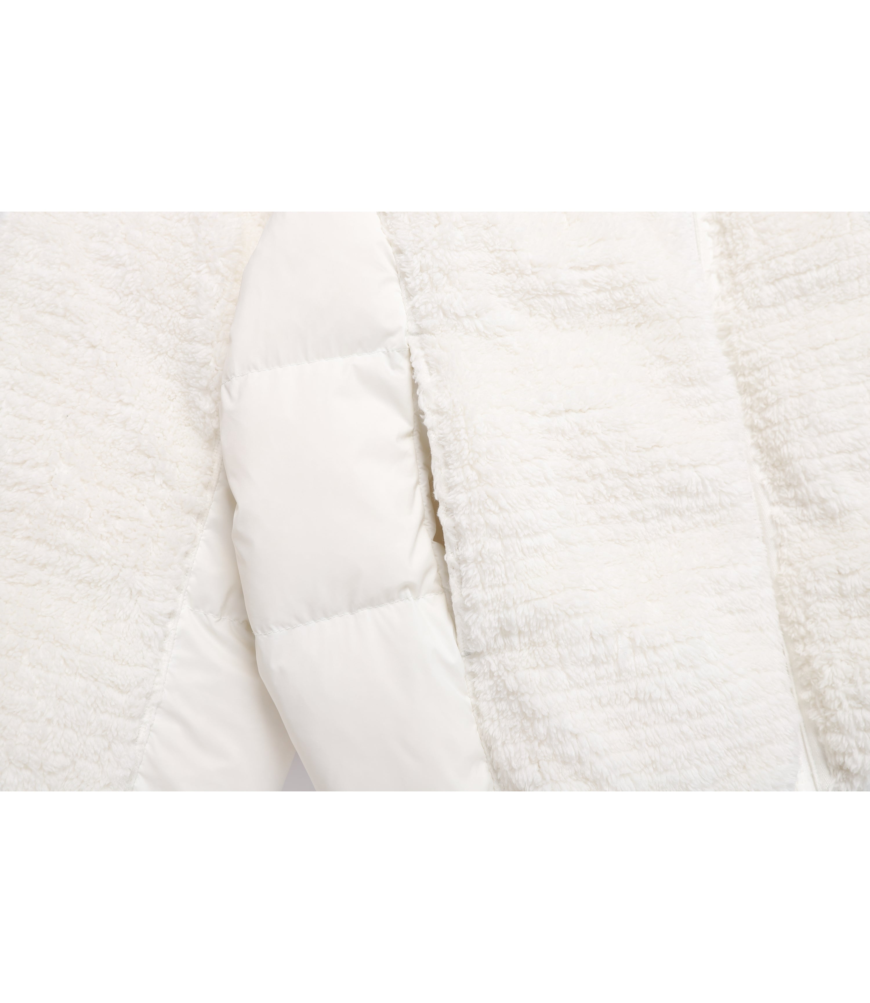 Women's Eco Fur Hybrid Jumper<br>O/WHITE