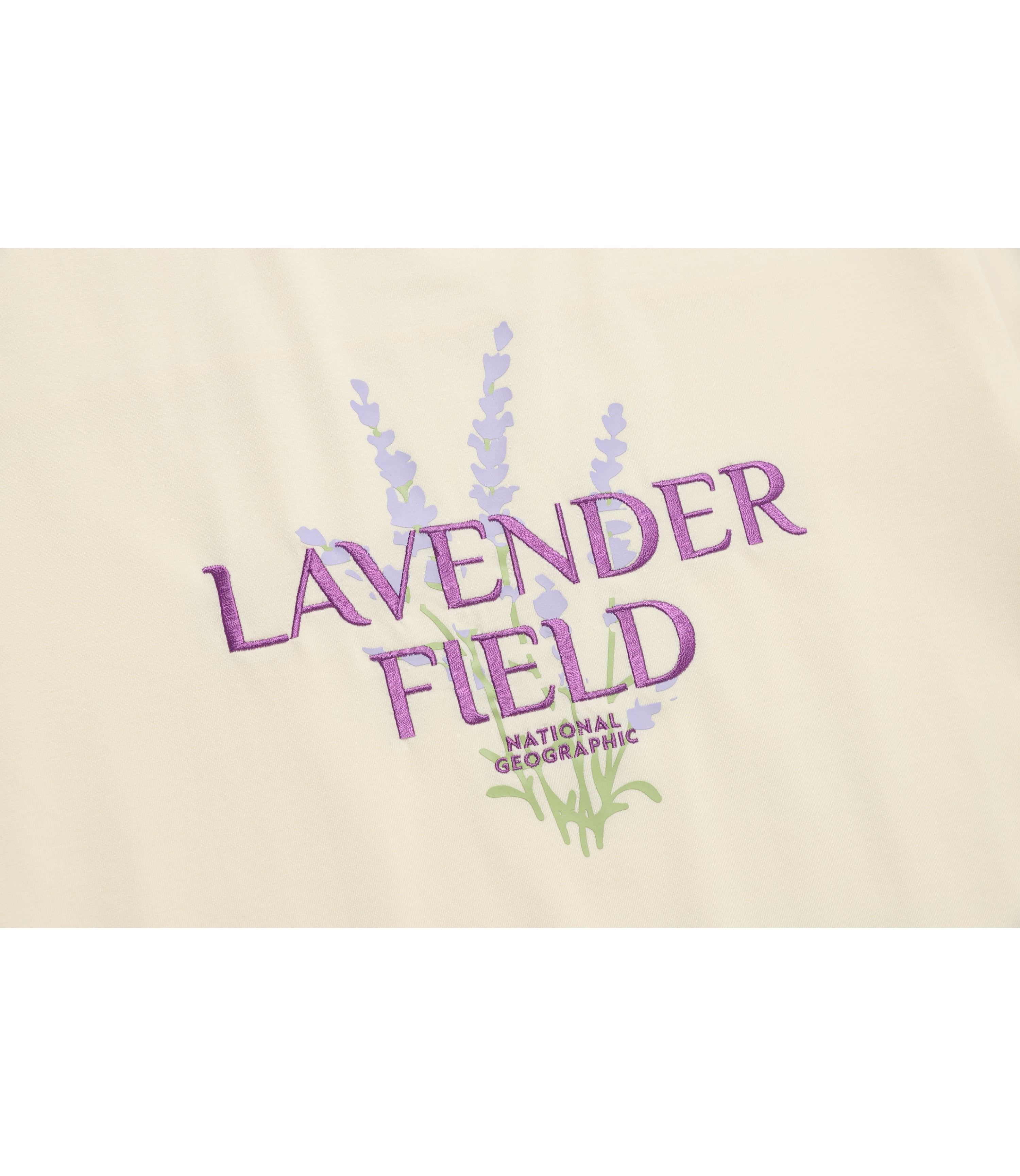 Women's Woven Graphic Short Sleeve Tee<br>CRYSTAL BEIGE