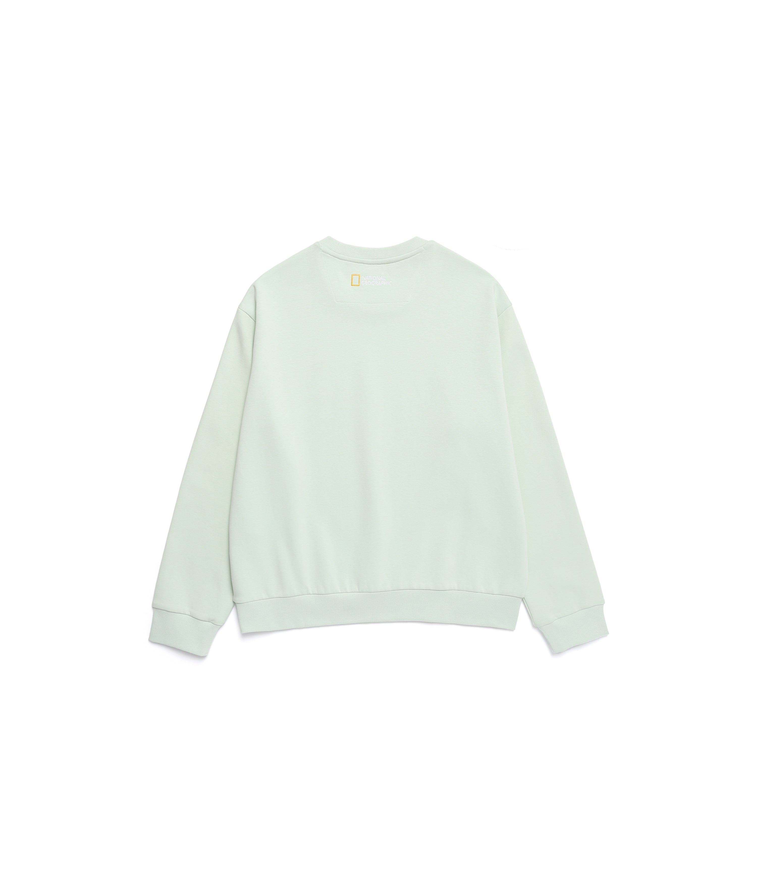 Woman's Animal Wappen Semi-Over Fit Crop Sweatshirt<br>MINT