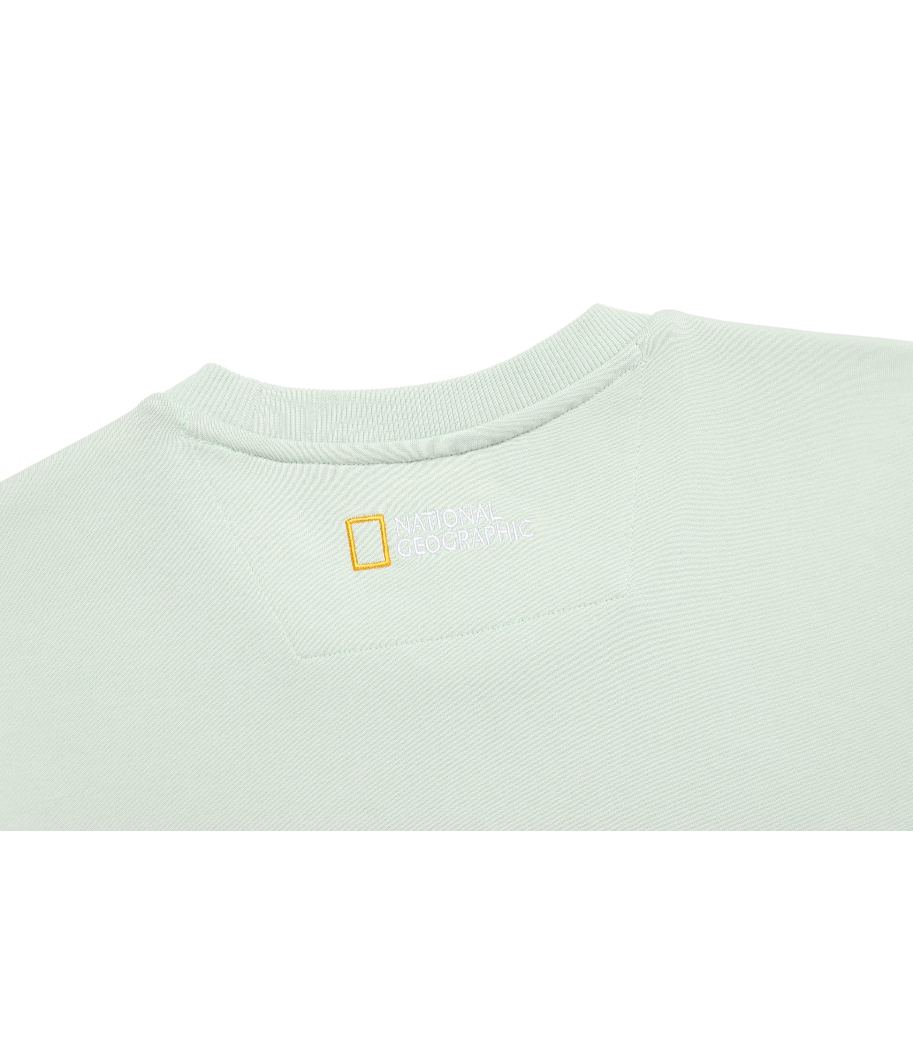 Woman's Animal Wappen Semi-Over Fit Crop Sweatshirt<br>MINT