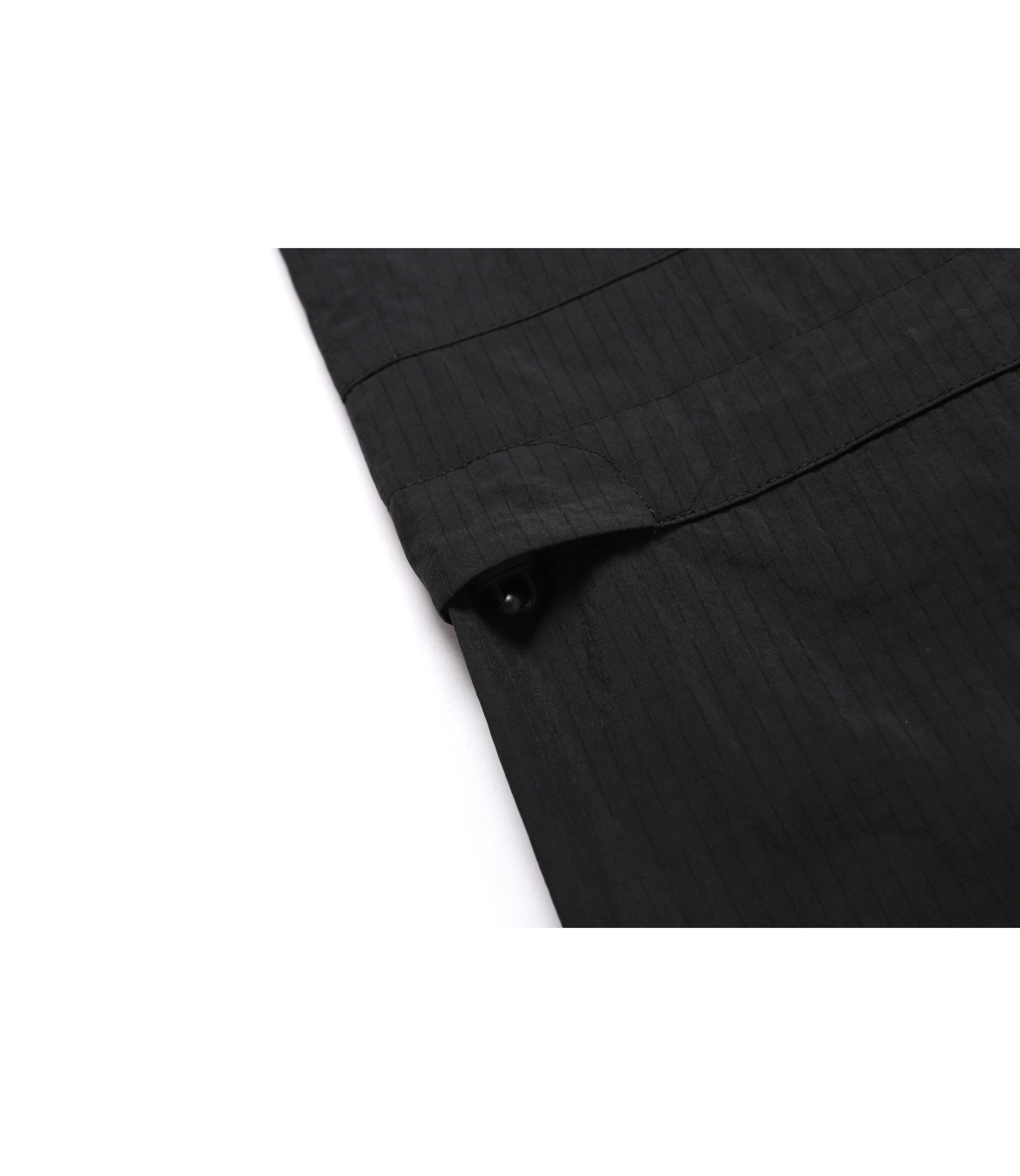 Unisex NRN Shirring Woven Set Up Straight Pants<br>CARBON BLACK