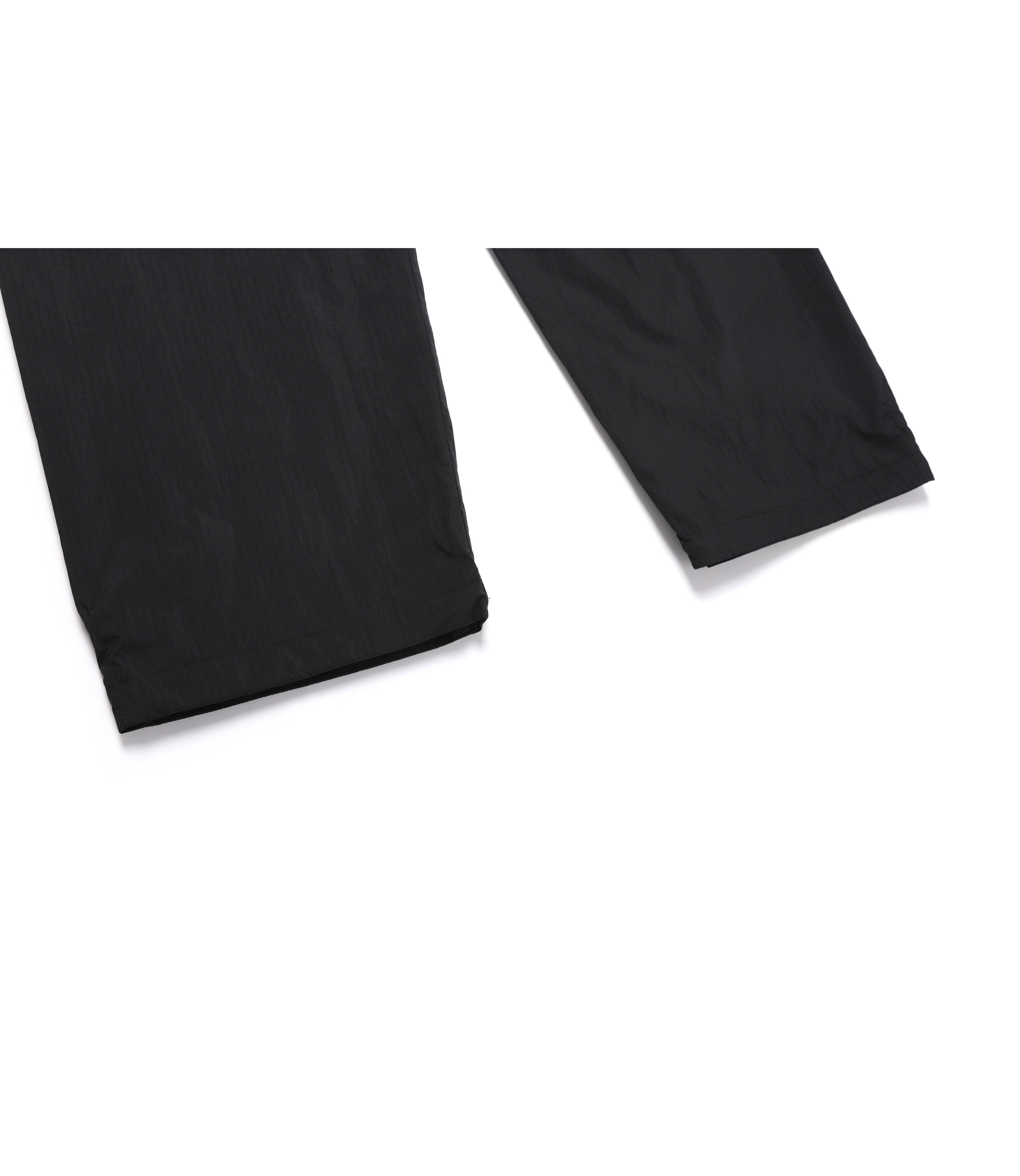 Unisex NRN Shirring Woven Set Up Straight Pants<br>CARBON BLACK