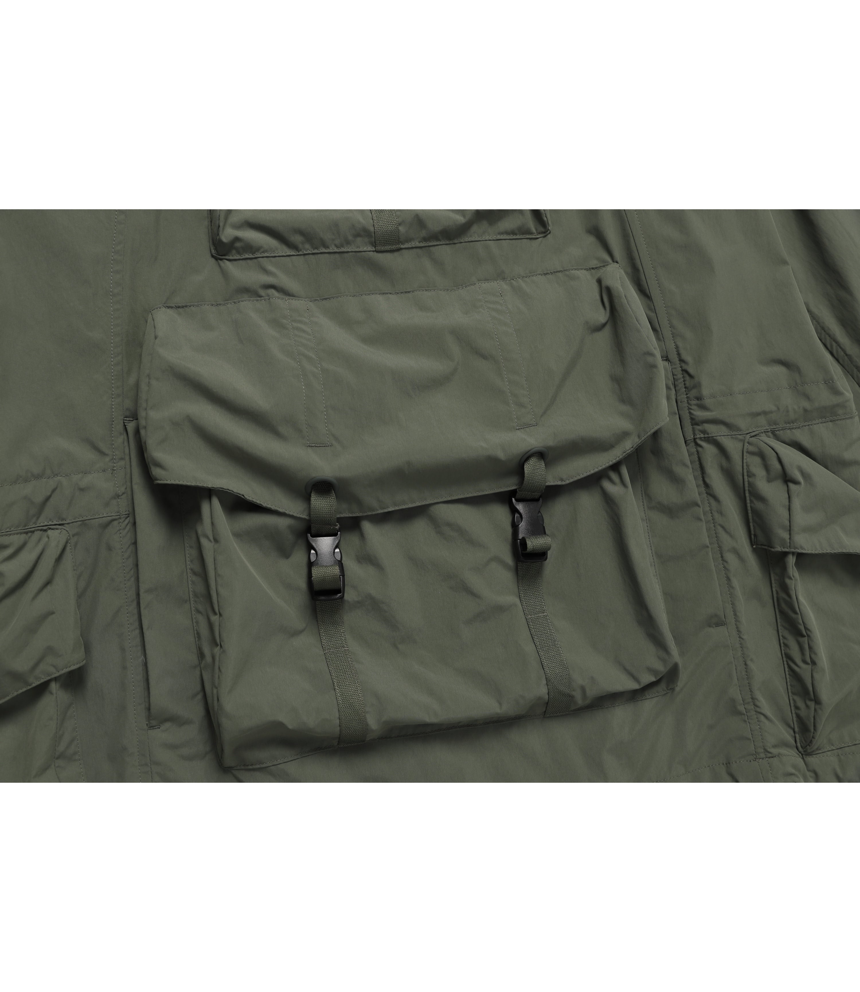 Unisex NRN VAQUITA 3D Pocket Anorak Hoodie<br>KHAKI