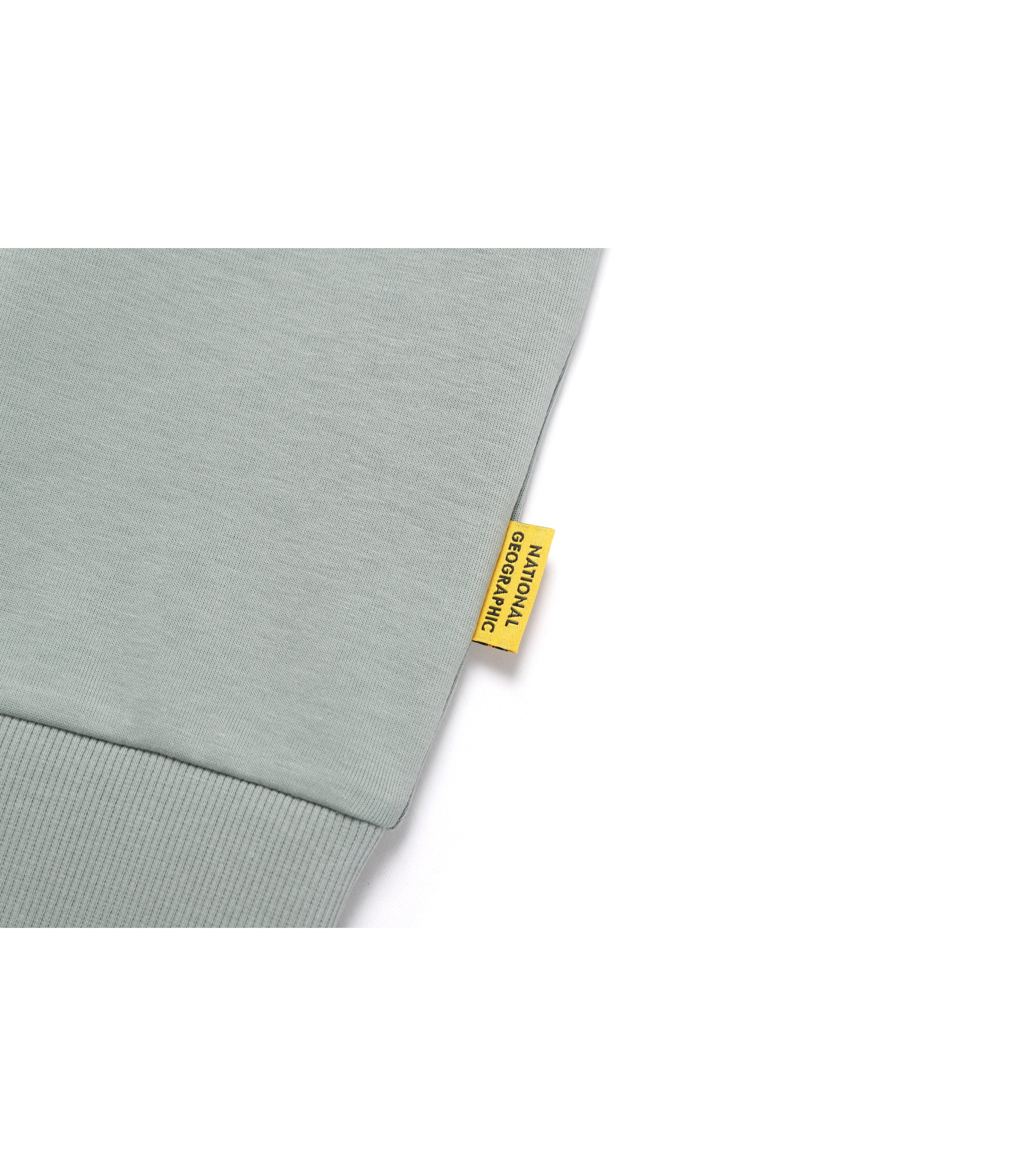 Unisex Animal Wappen Semi Over Fit Sweatshirt<br>KHAKI GREEN