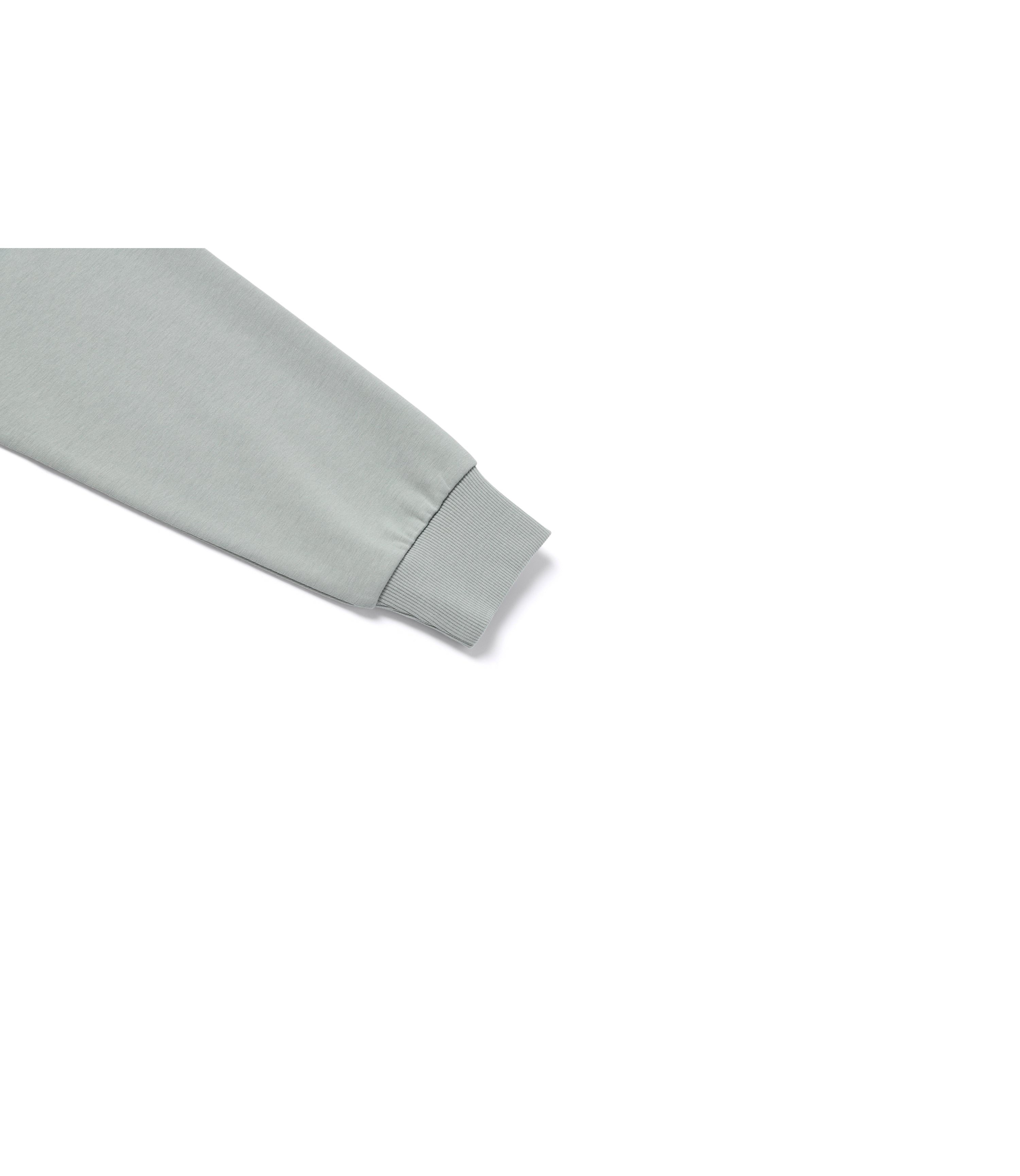 Unisex Animal Wappen Semi Over Fit Sweatshirt<br>KHAKI GREEN