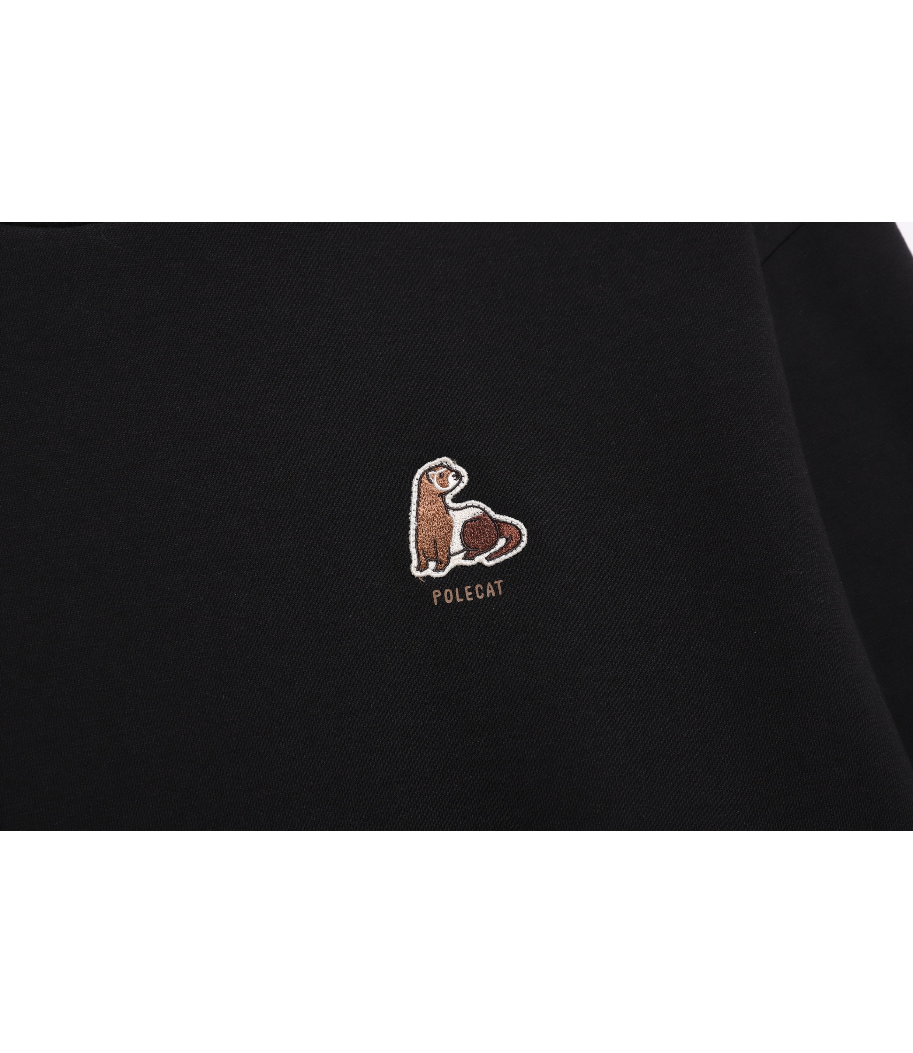 Unisex Animal Wappen Semi Over Fit Sweatshirt<br>CARBON BLACK