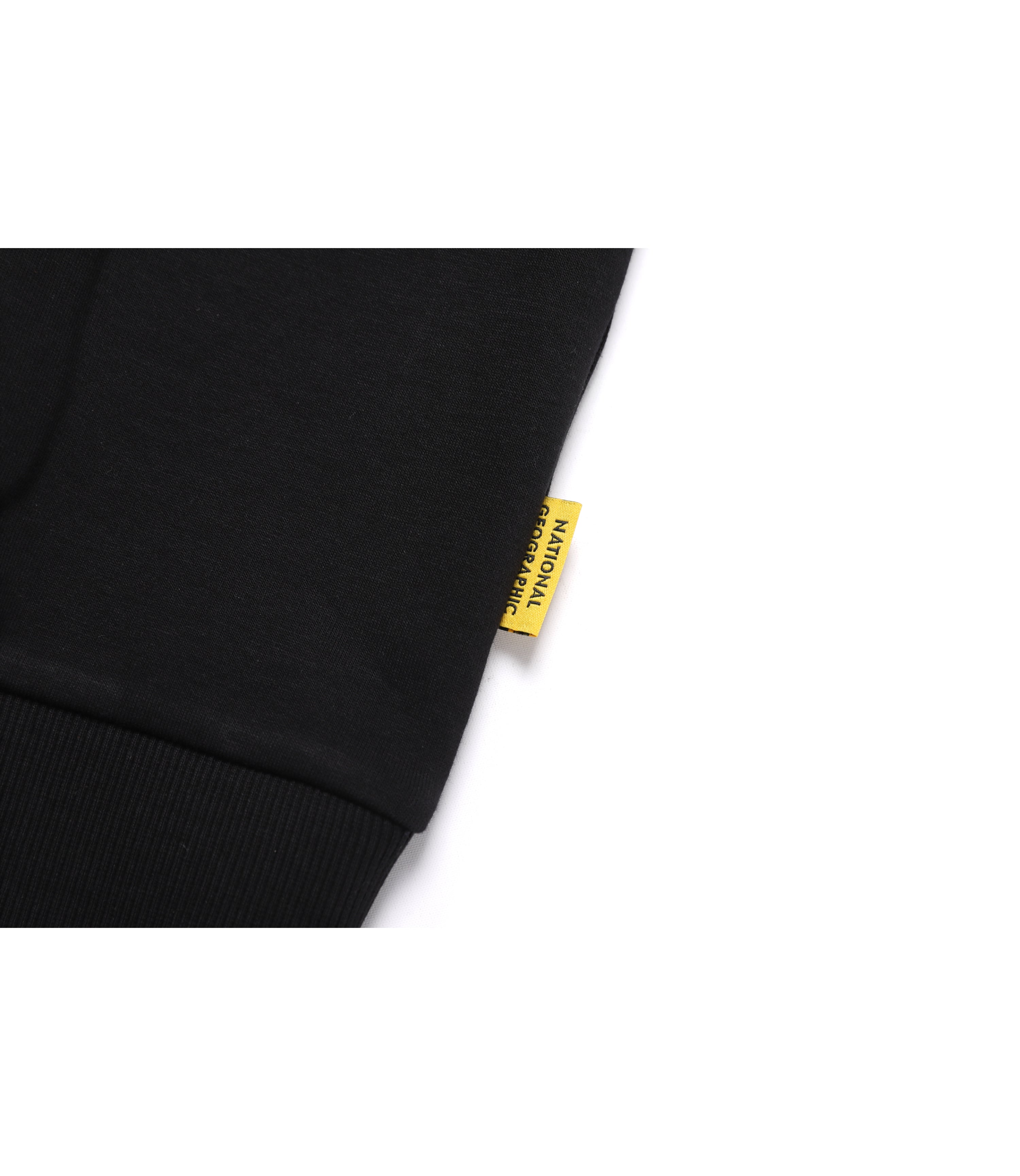 Unisex Animal Wappen Semi Over Fit Sweatshirt<br>CARBON BLACK