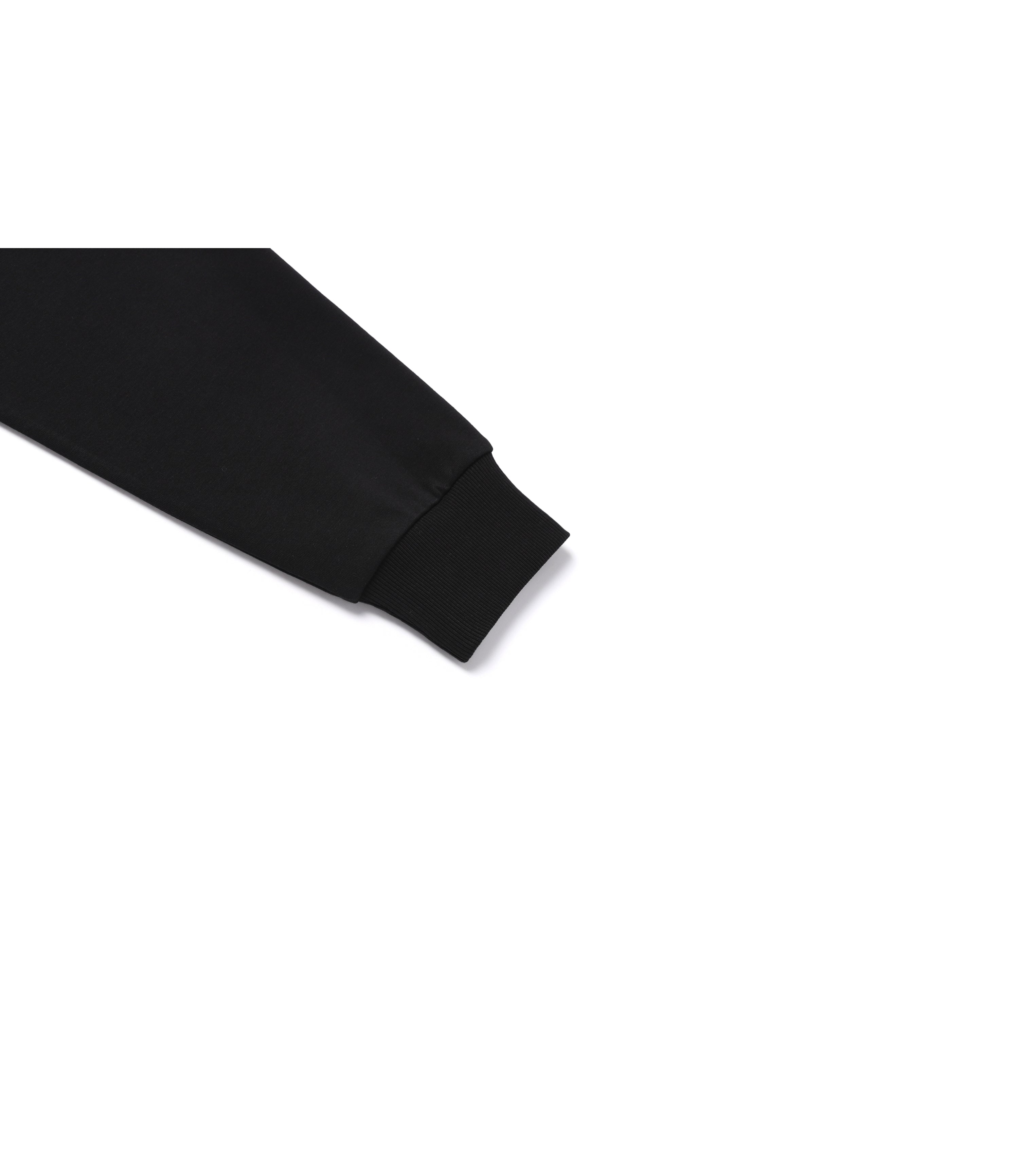 Unisex Animal Wappen Semi Over Fit Sweatshirt<br>CARBON BLACK