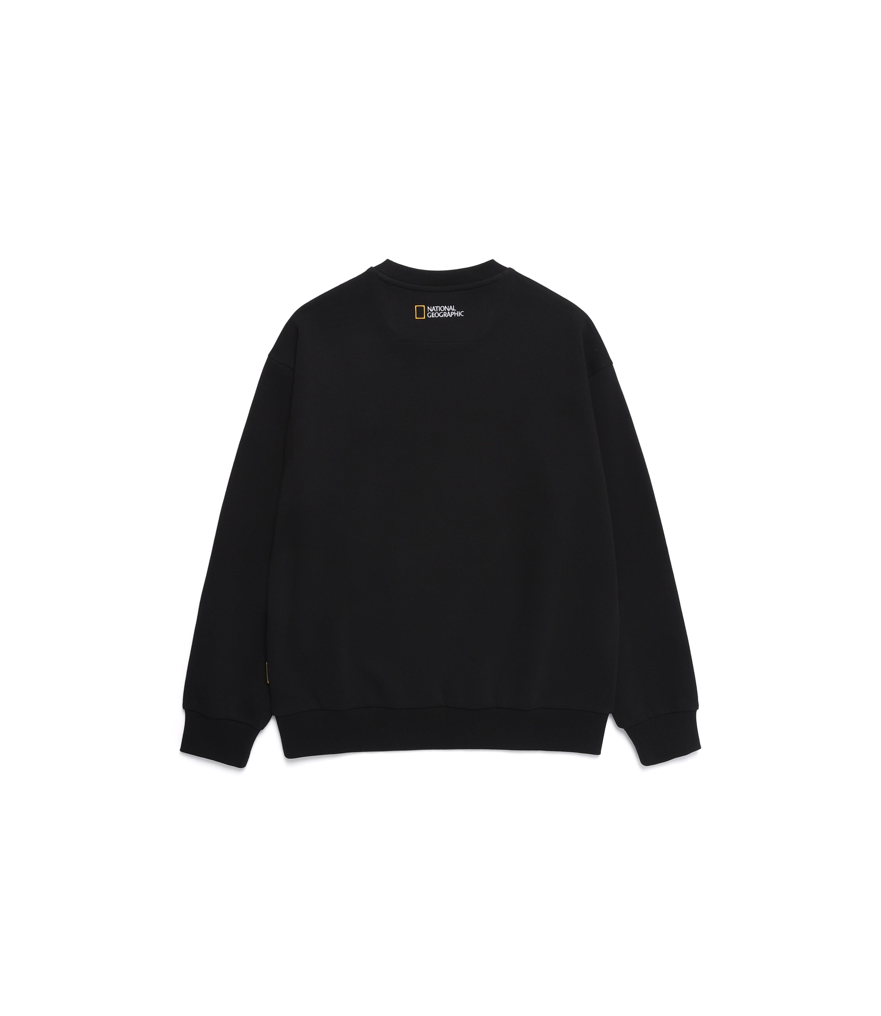 Unisex Animal Wappen Semi Over Fit Sweatshirt<br>CARBON BLACK