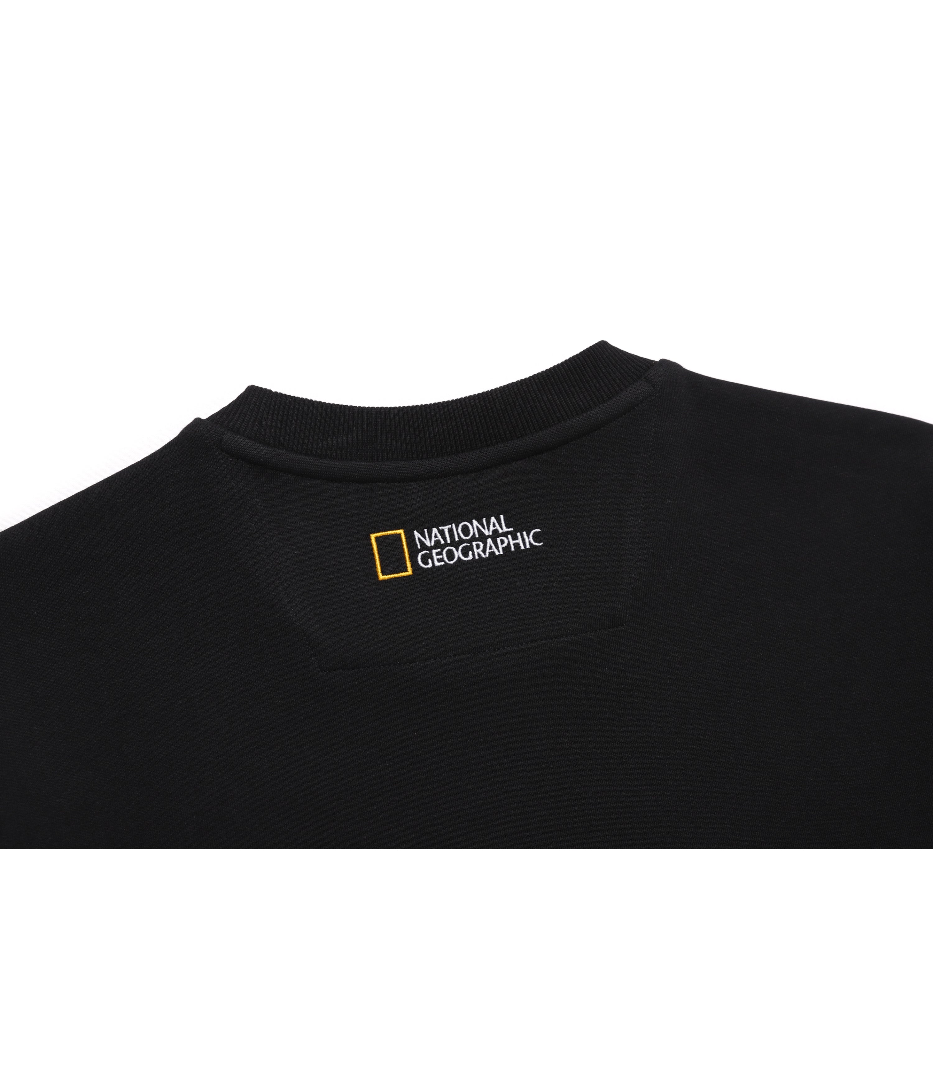 Unisex Animal Wappen Semi Over Fit Sweatshirt<br>CARBON BLACK