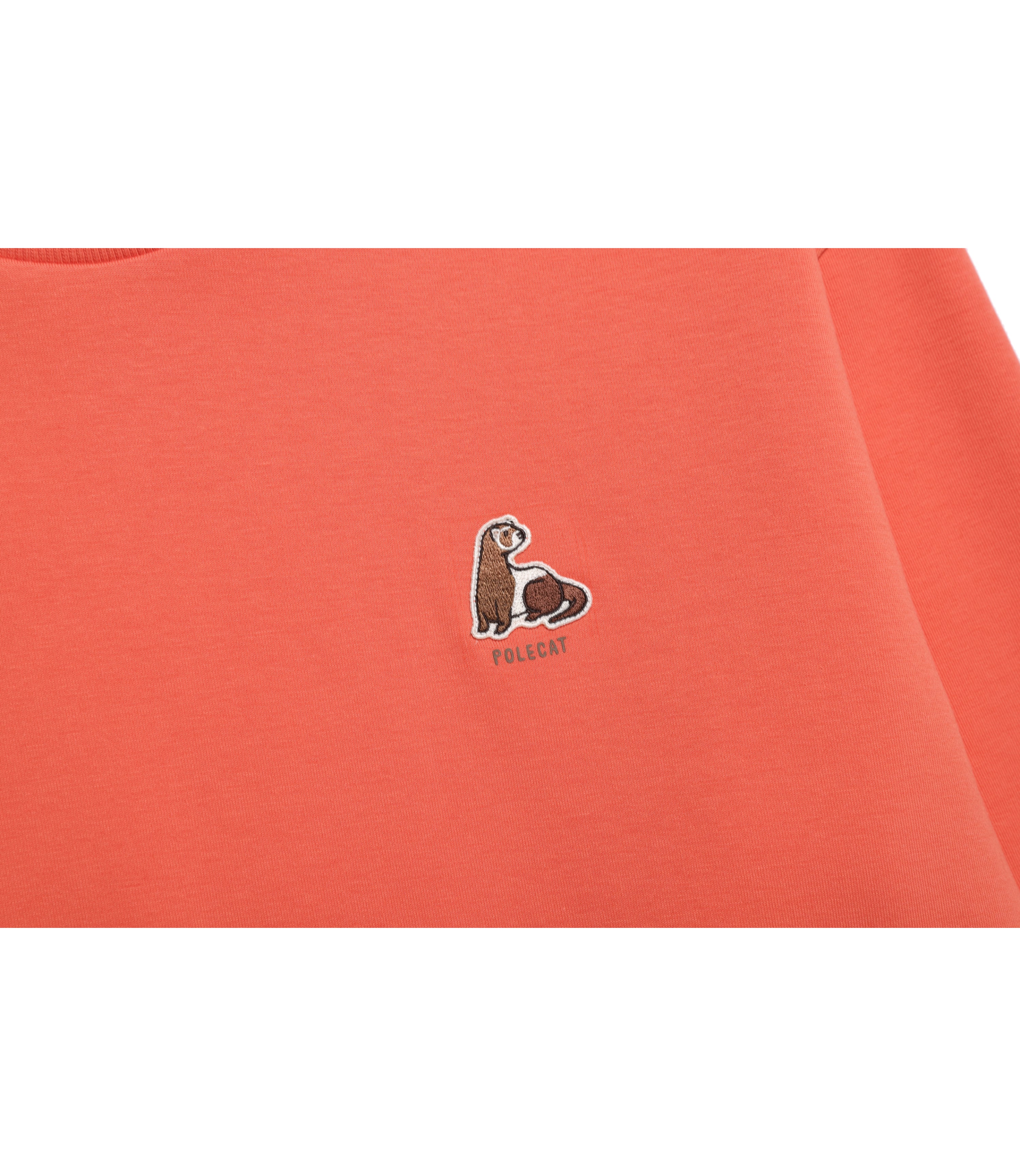 Unisex Animal Wappen Semi Over Fit Sweatshirt<br>ORANGE