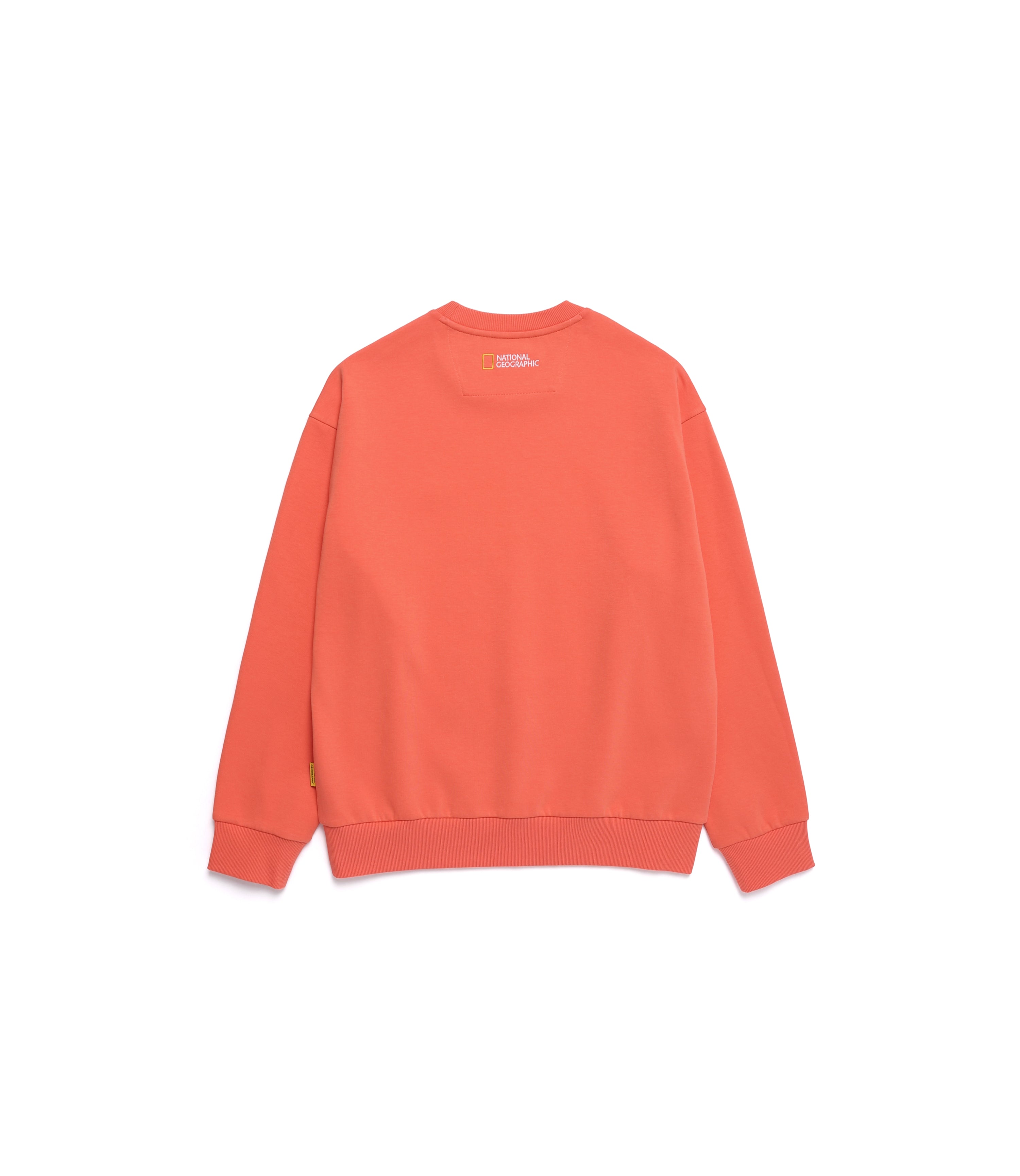 Unisex Animal Wappen Semi Over Fit Sweatshirt<br>ORANGE