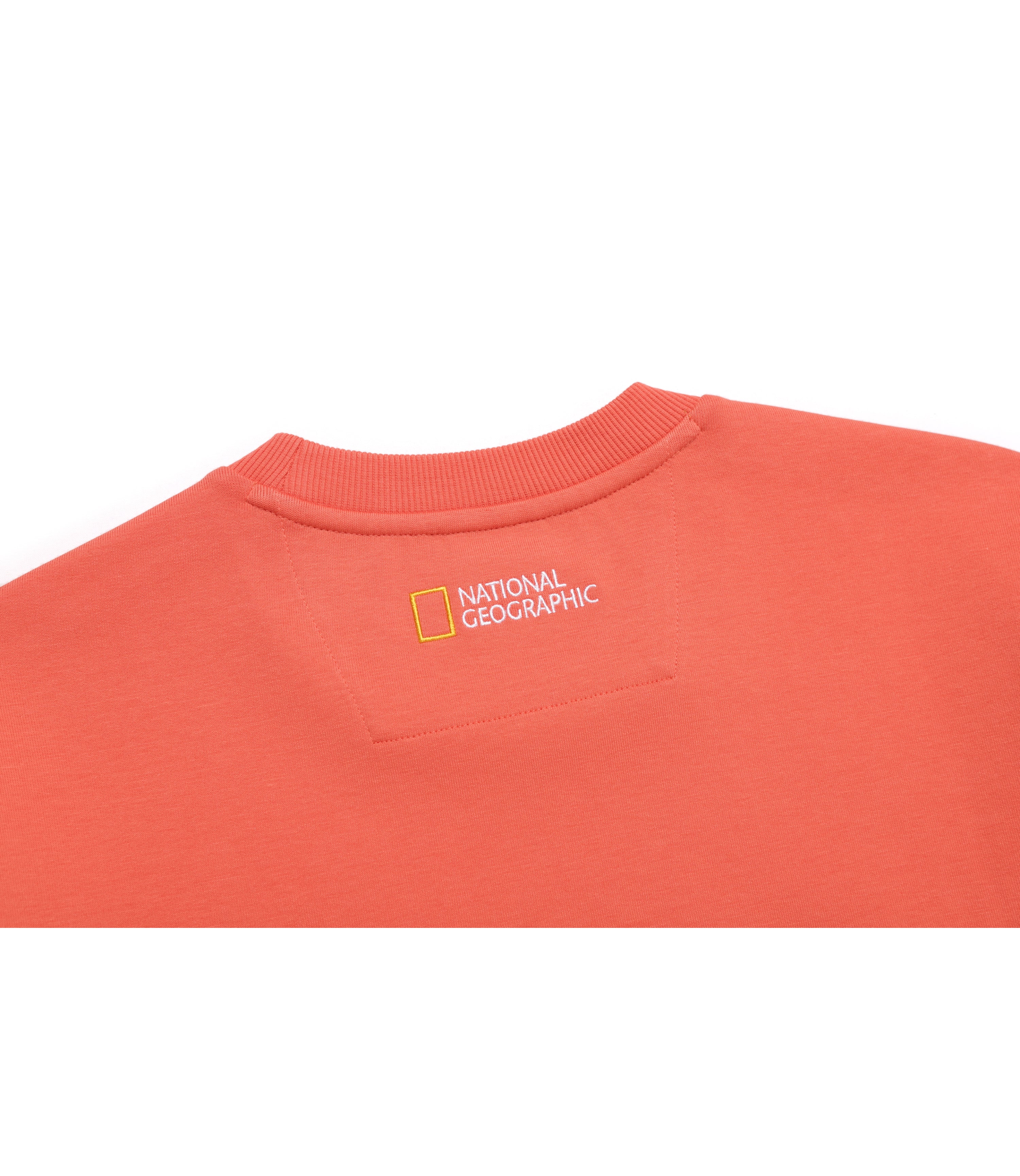 Unisex Animal Wappen Semi Over Fit Sweatshirt<br>ORANGE