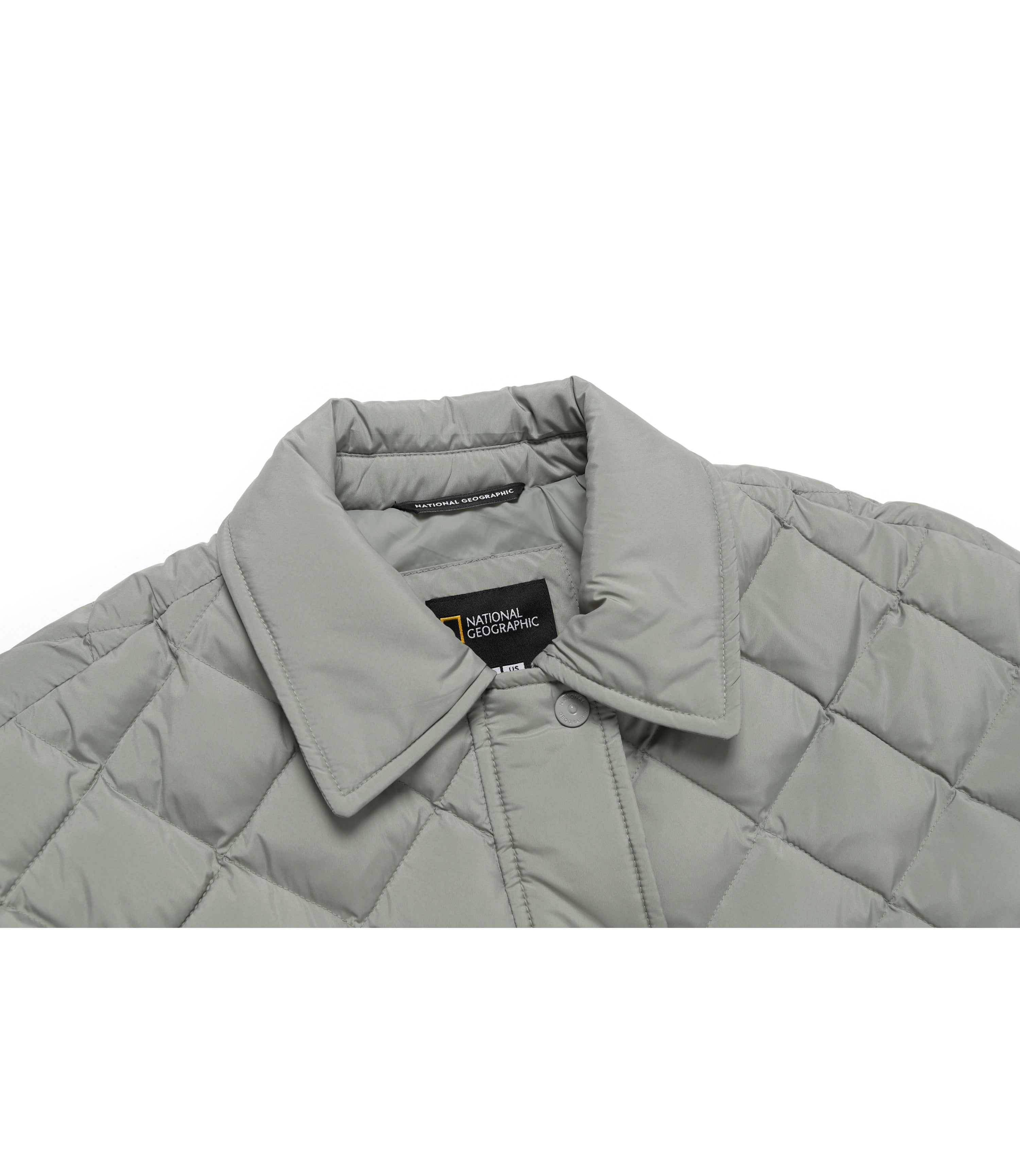 Women's ELK Collar Cropped Padded Jacket<br>LIGHT JADE
