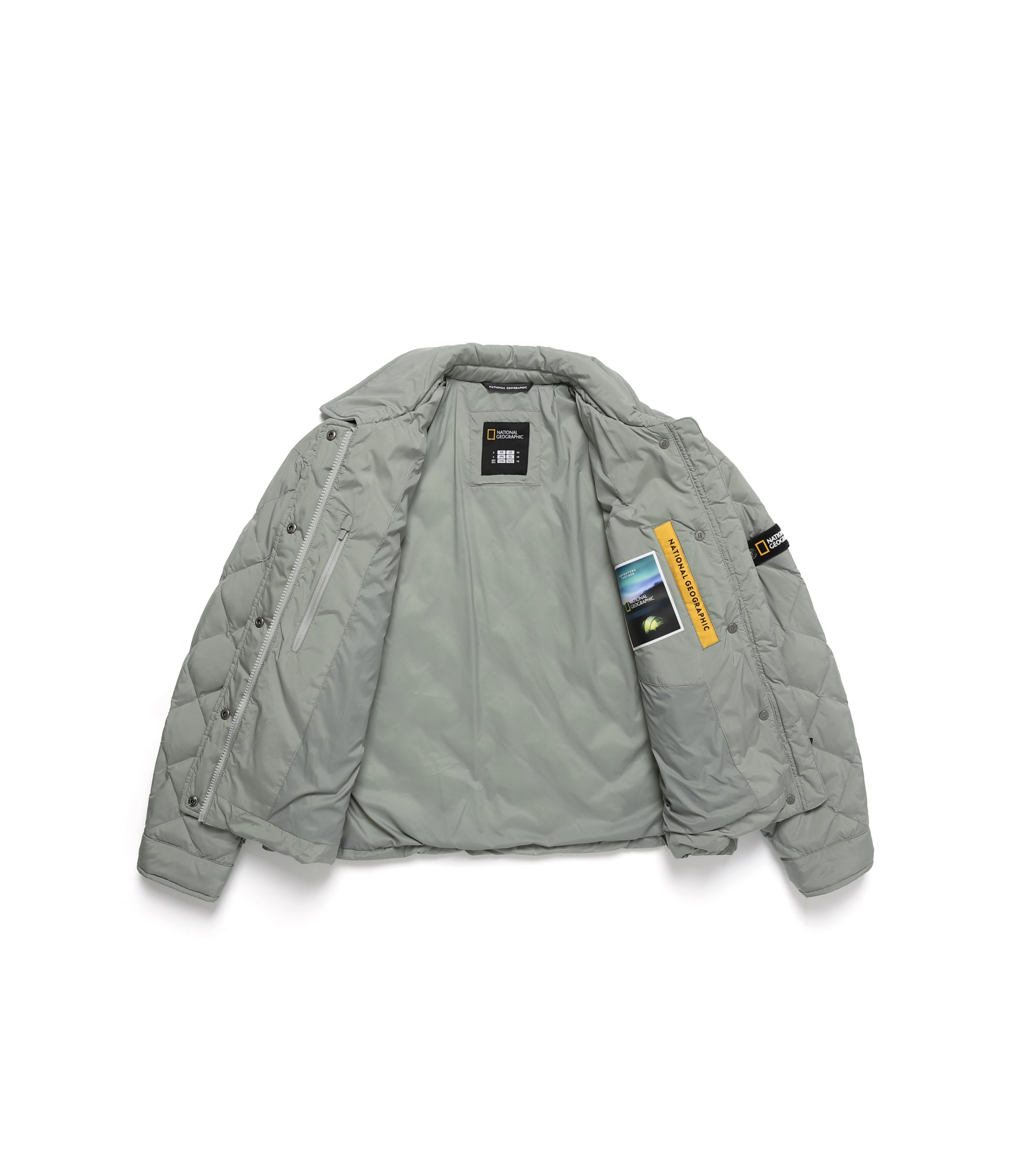 Women's ELK Collar Cropped Padded Jacket<br>LIGHT JADE