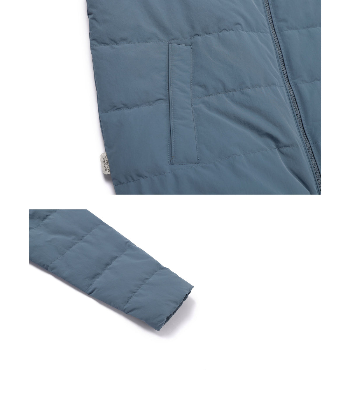 Unisex HERON U-Neck Lightweight Goose Down Jumper<br>ASH BLUE