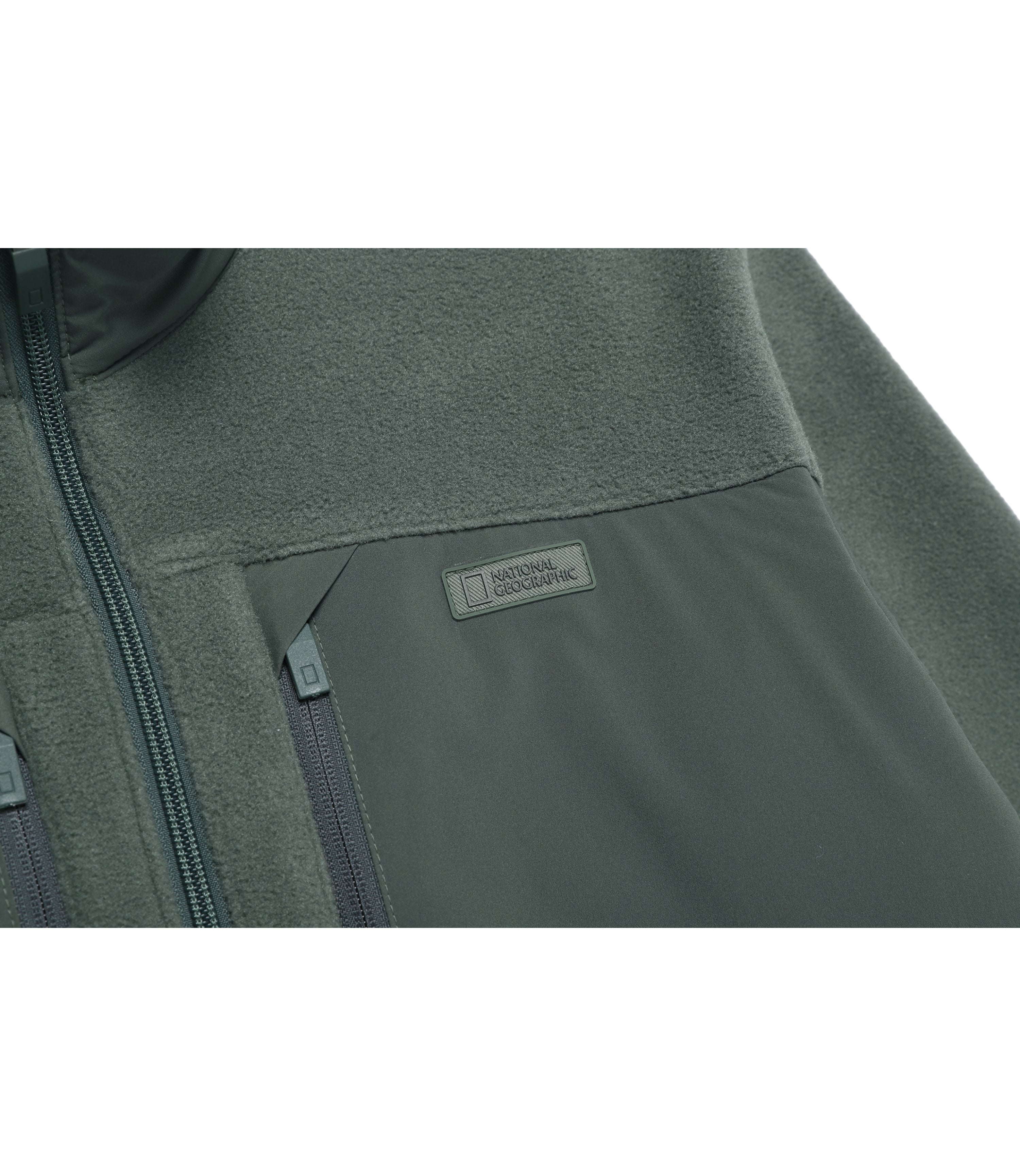 Unisex POLARTEC NAOS Woven Color-Block Full Zip-Up Jacket<br>KHAKI