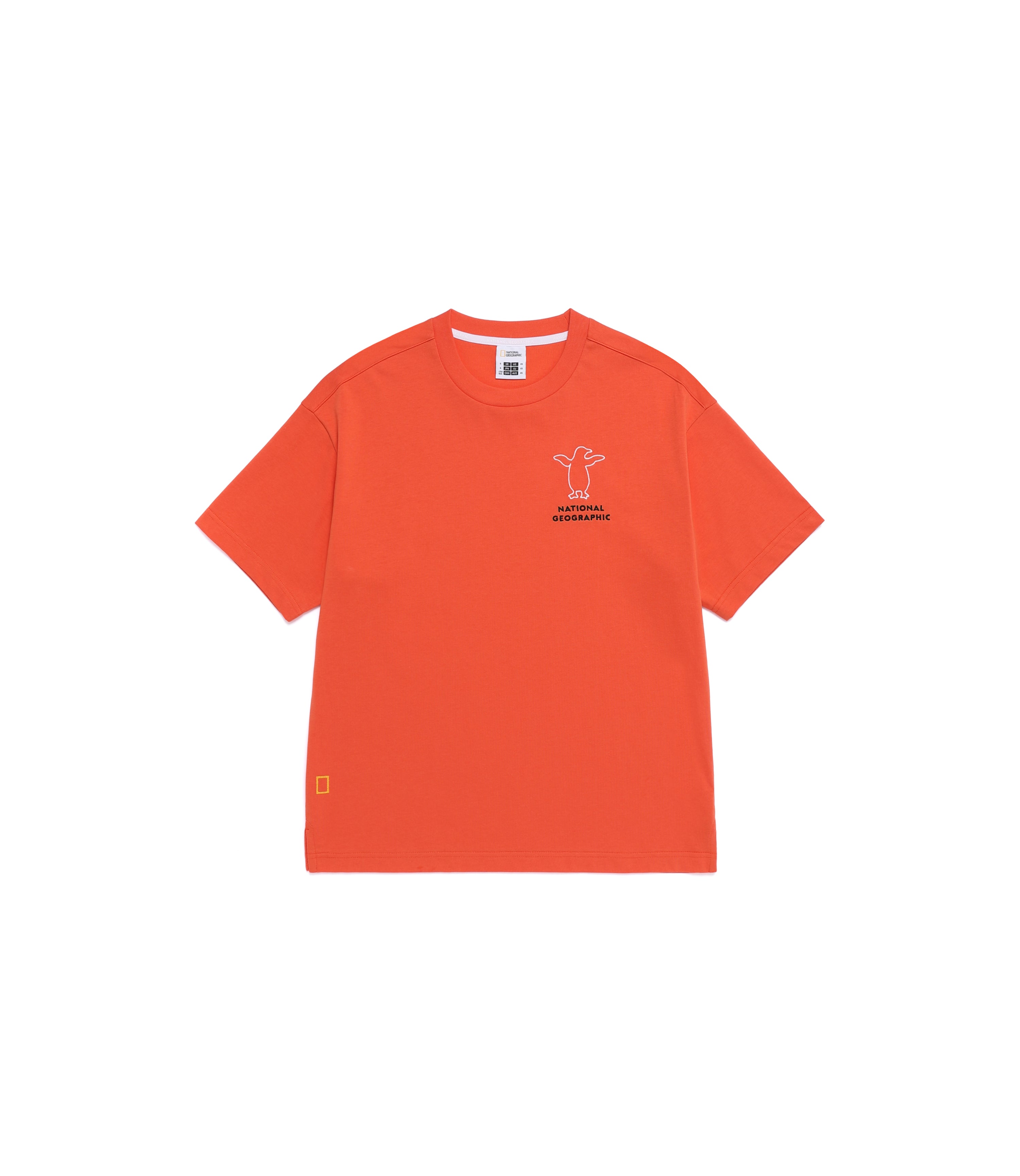 Unisex RATEL Regen Animal Silhouette Graphic Short Sleeve Tee<br>L/ORANGE