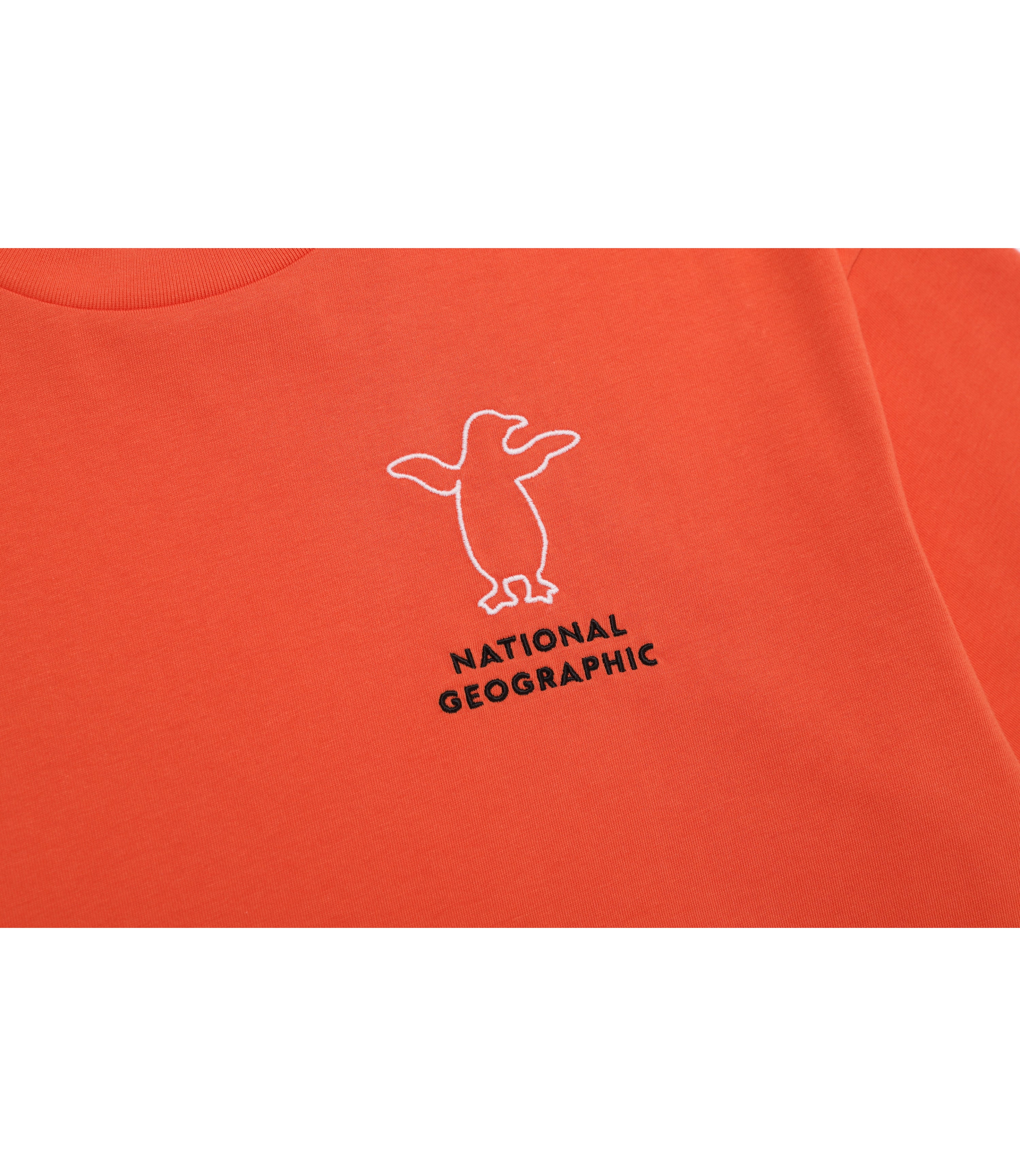 Unisex RATEL Regen Animal Silhouette Graphic Short Sleeve Tee<br>L/ORANGE