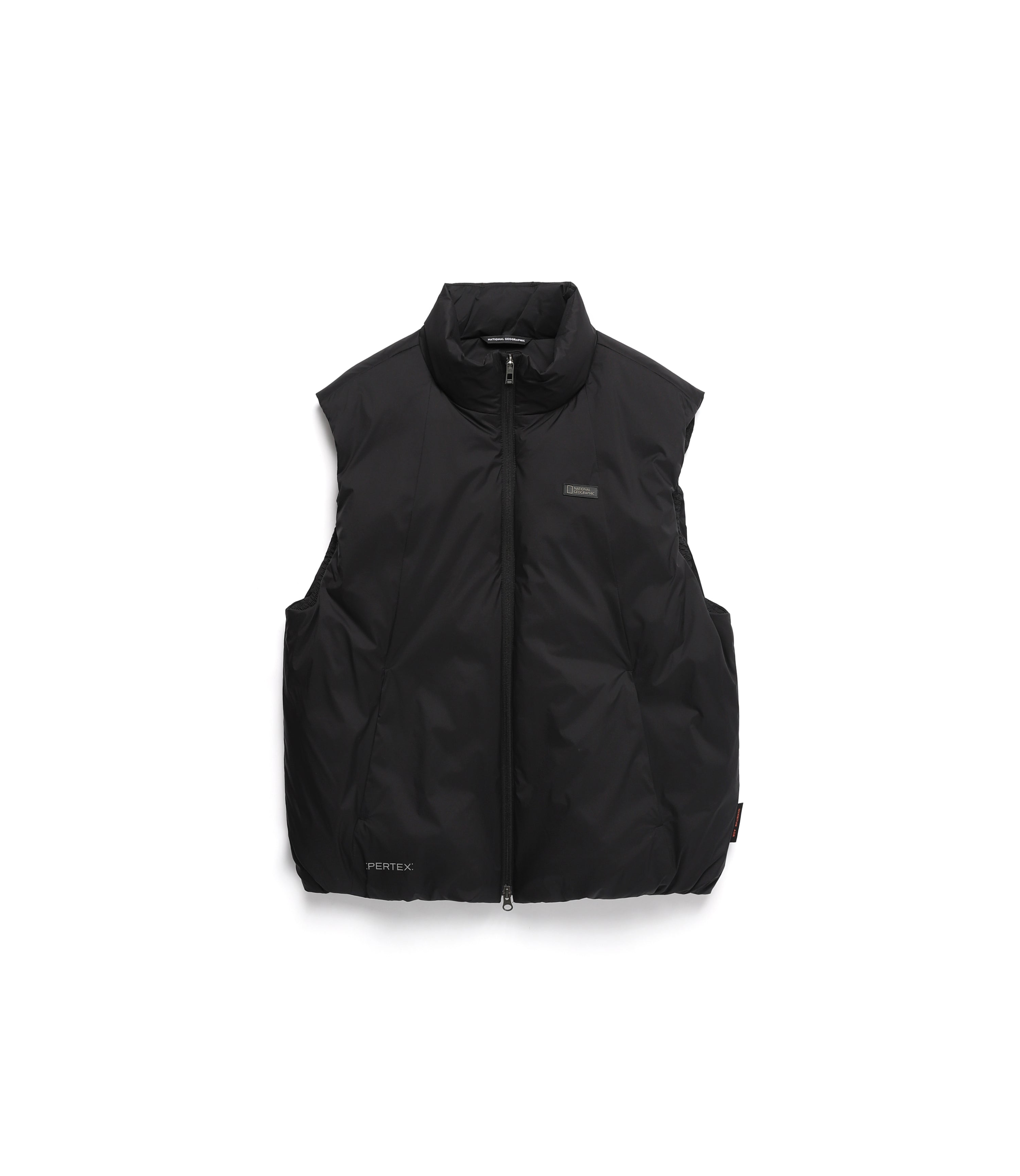 Men's Tornier High Neck Light Weight Goose Down Vest<br>CARBON BLACK