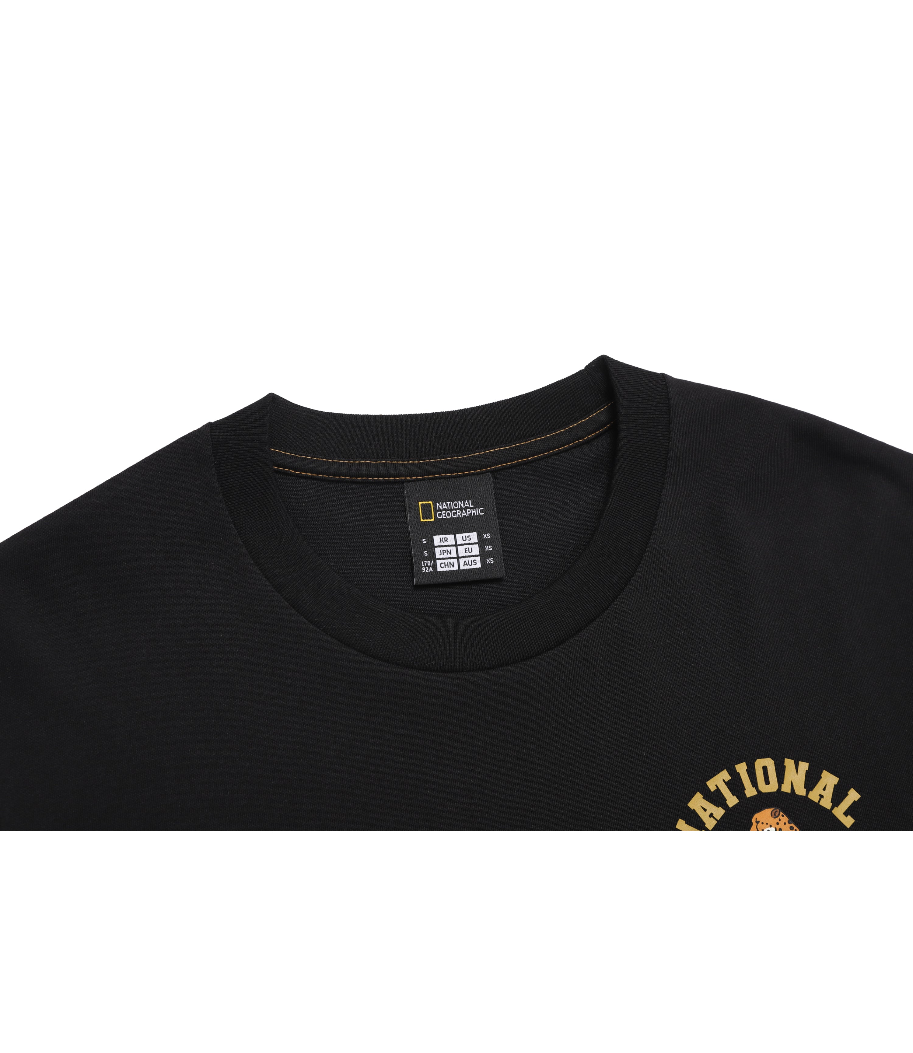 Unisex RATEL Regen Animal Small Graphic Short Sleeve Tee<br>BLACK