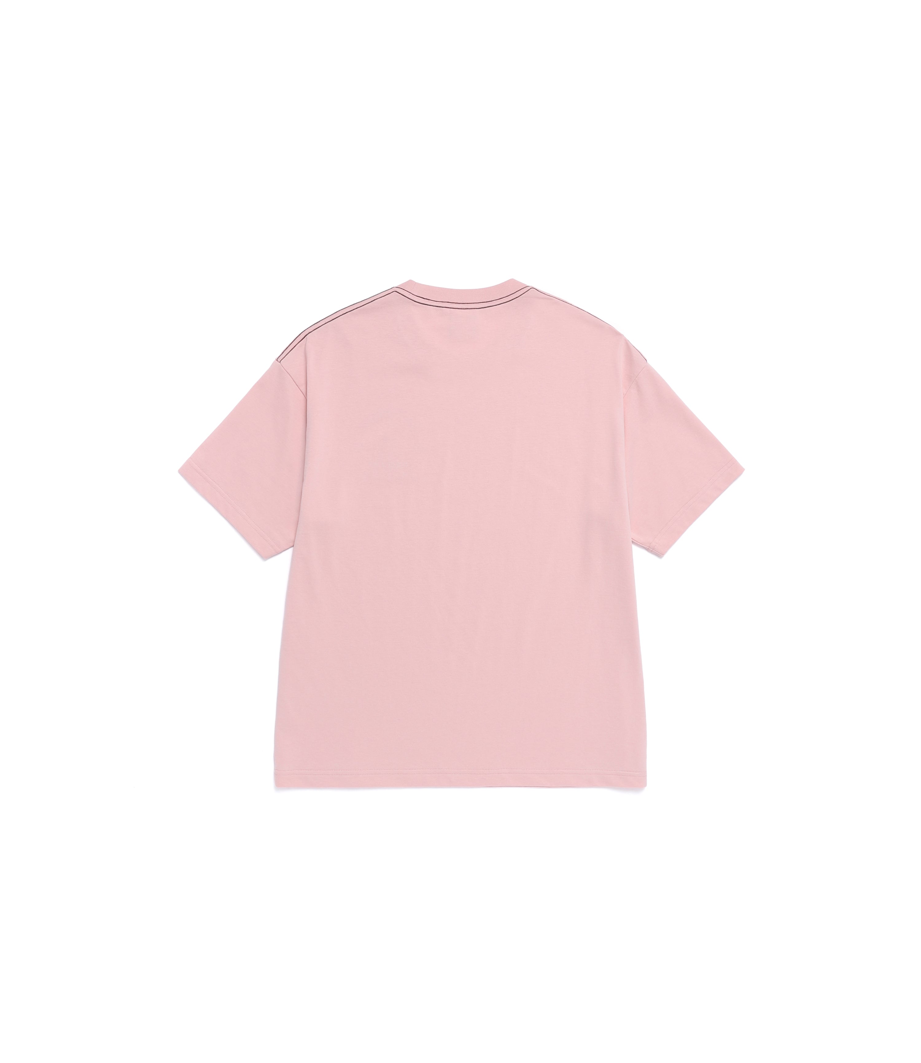 Unisex RATEL Regen Animal Small Graphic Short Sleeve Tee<br>SILVER PINK