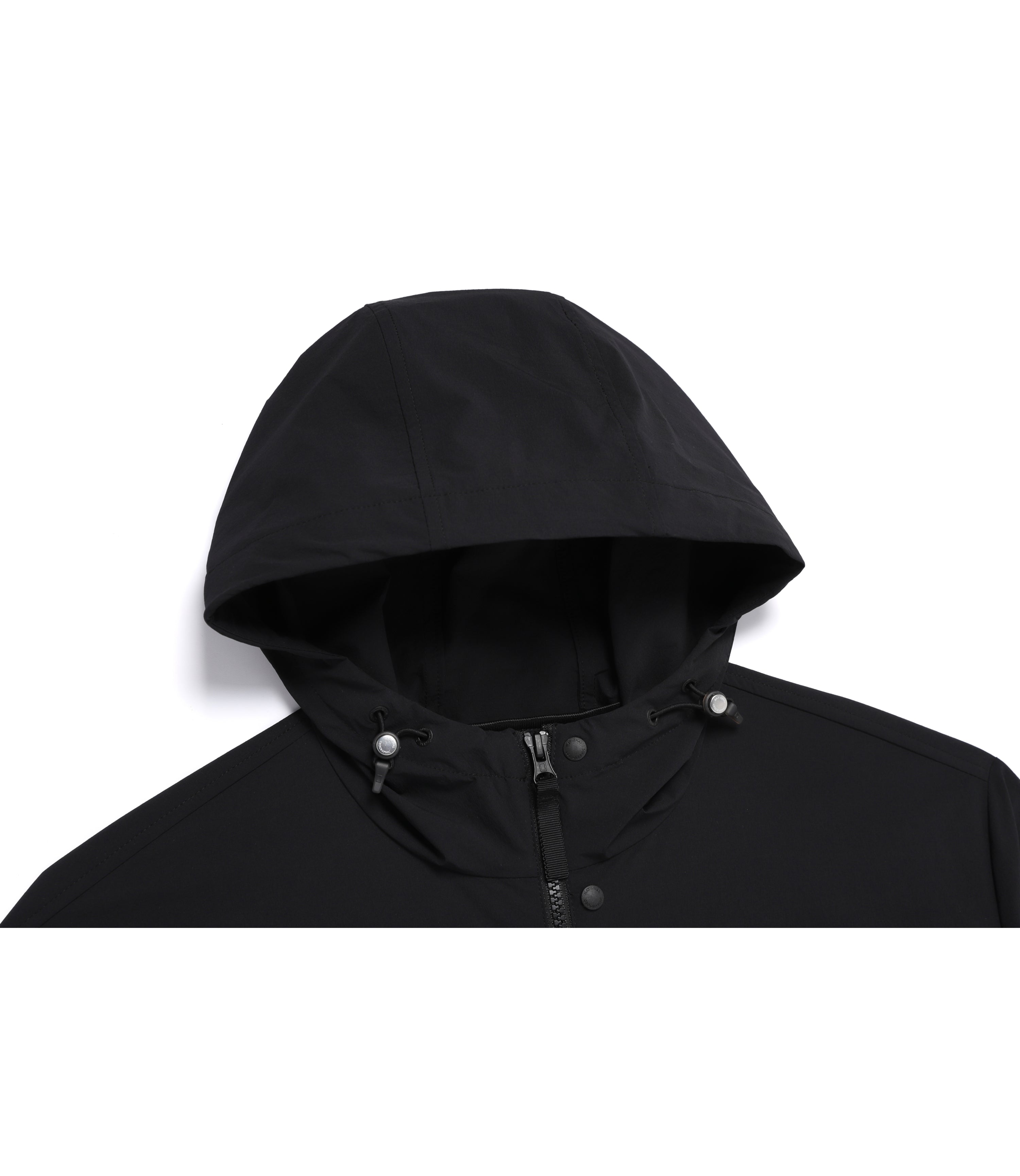 Women's ADELIE Cooling Stretch Semi-Over Fit Hooded Full Zip-Up Jacket<br>BLACK