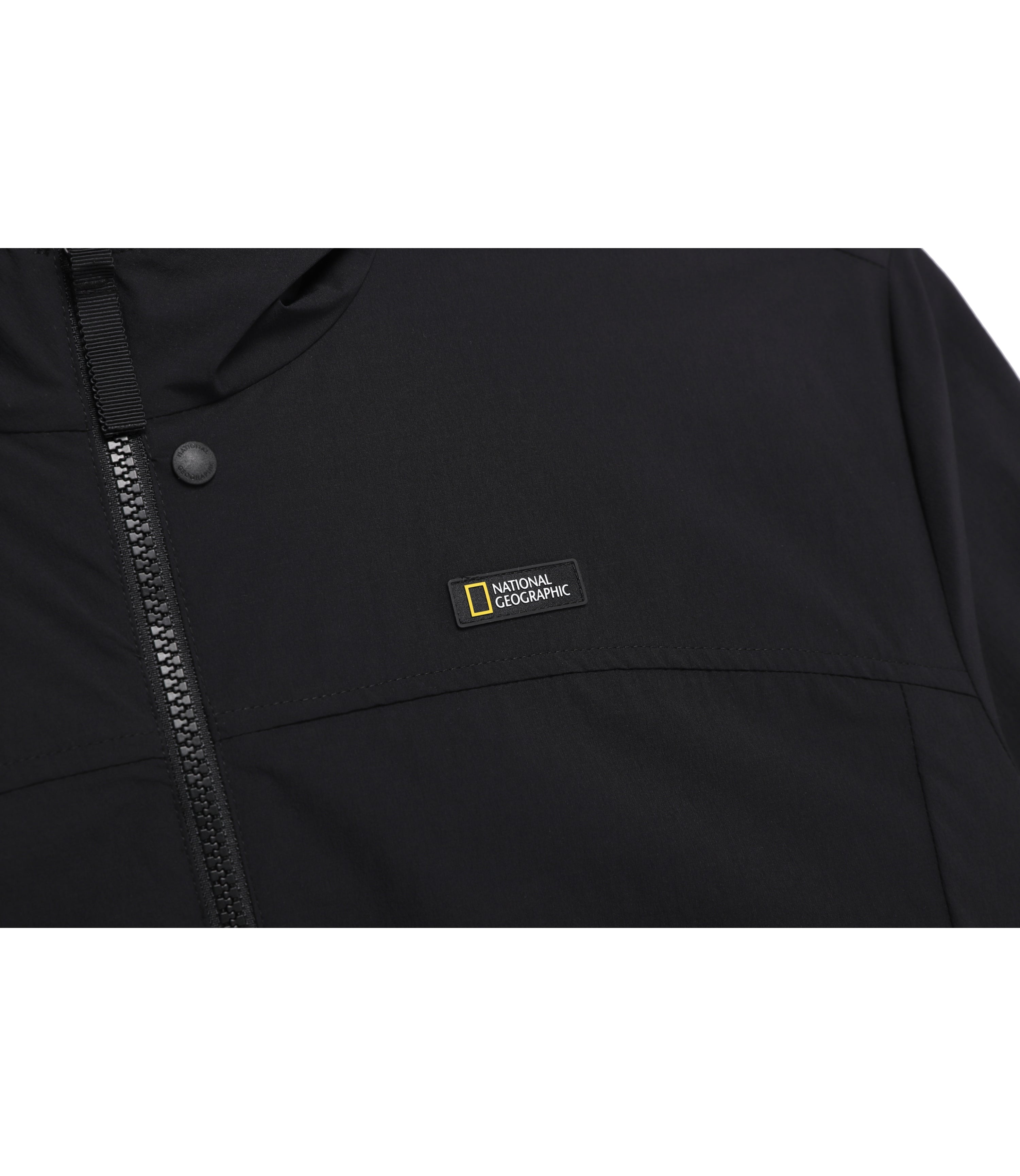 Women's ADELIE Cooling Stretch Semi-Over Fit Hooded Full Zip-Up Jacket<br>BLACK