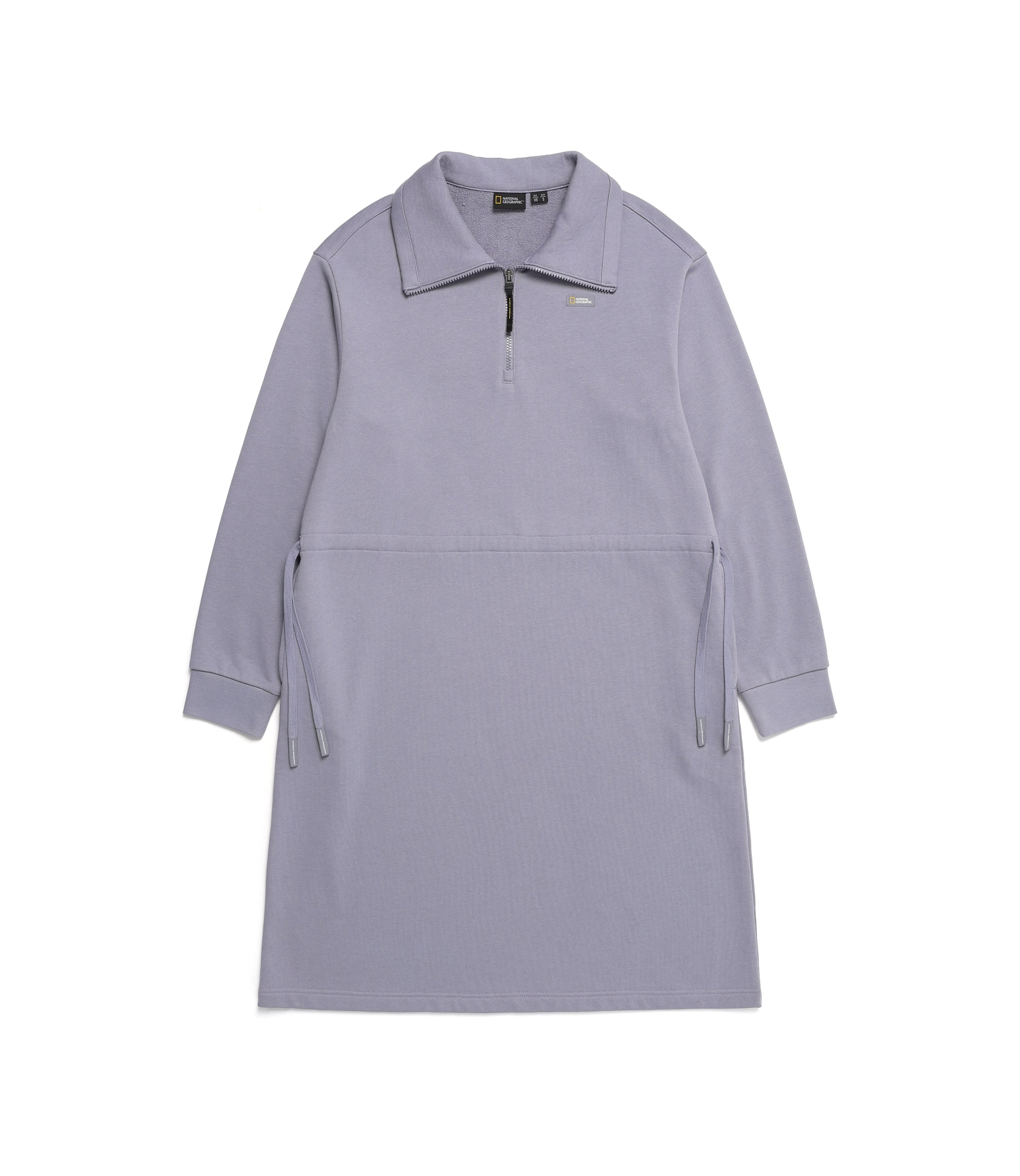 Women's Half Zip-Up Collar-Neck Detailed One-Piece<br>RED BEAN