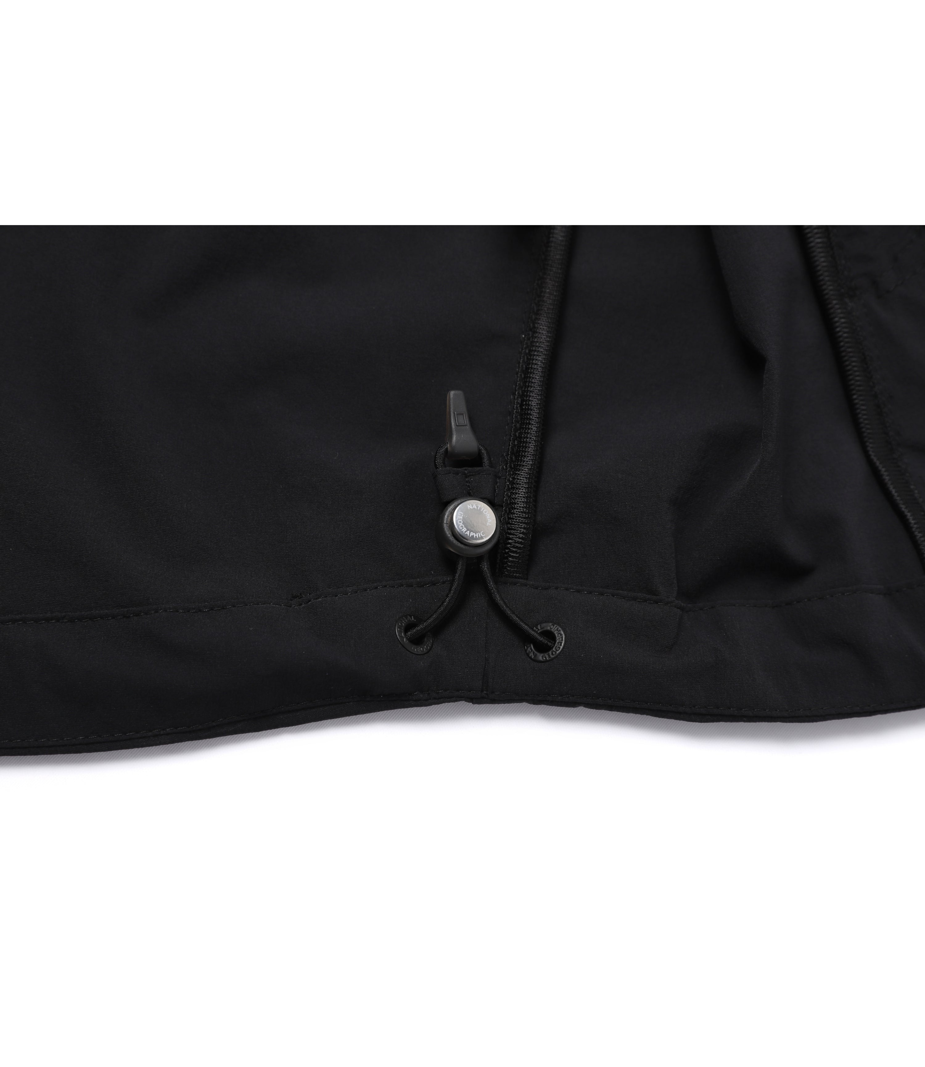 Women's ADELIE Cooling Stretch Semi-Over Fit Hooded Full Zip-Up Jacket<br>BLACK