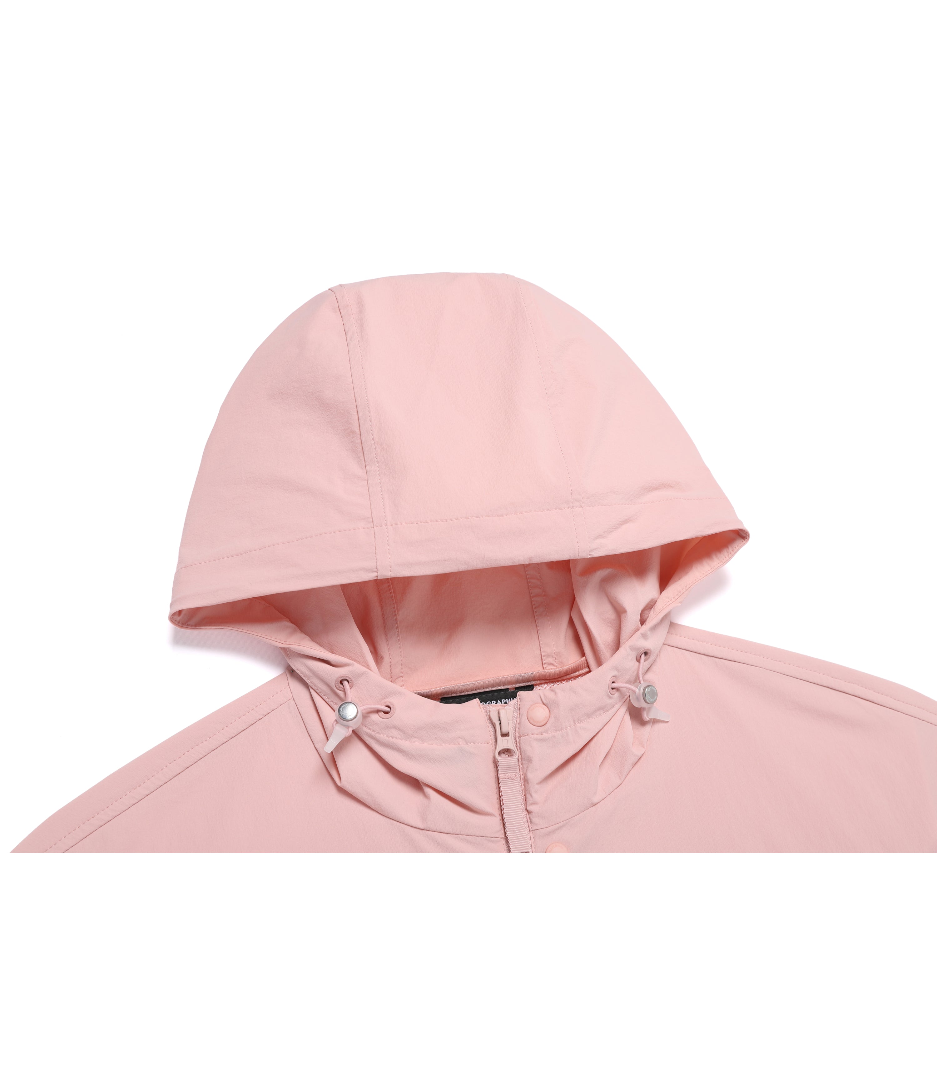 Women's ADELIE Cooling Stretch Semi-Over Fit Hooded Full Zip-Up Jacket<br>SILVER PINK