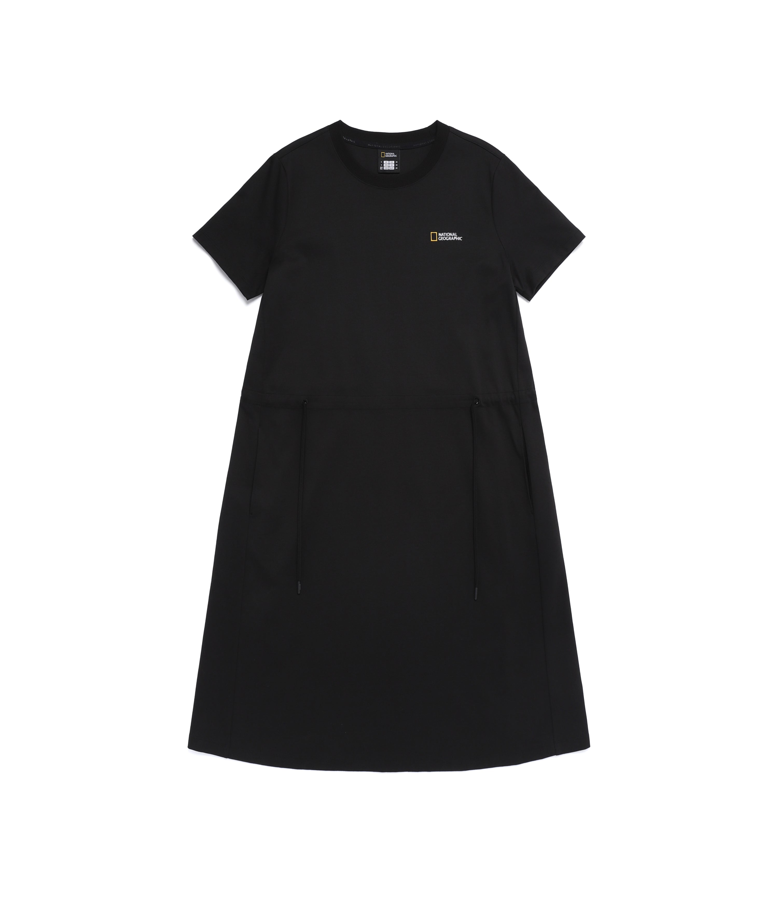 Women's ERICA Cooling Bunto H-Line Short Sleeve Dress<br>BLACK