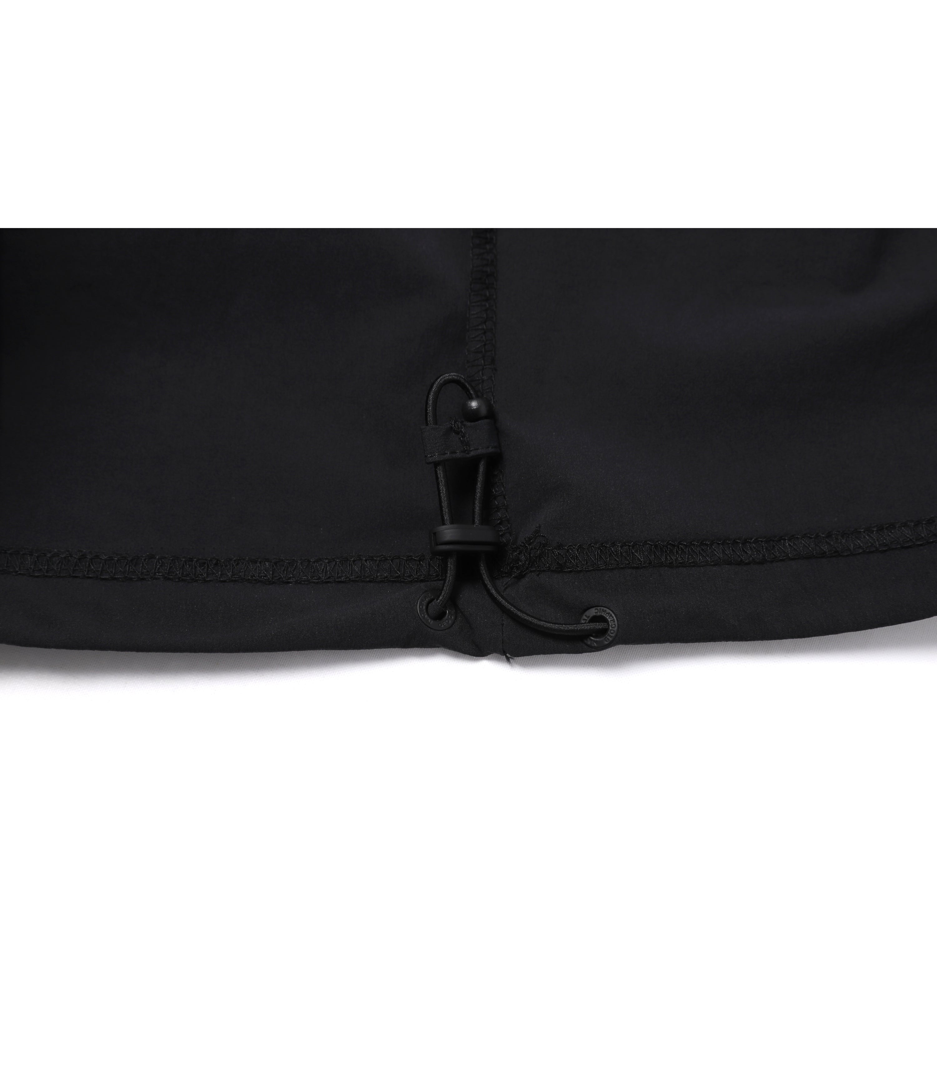 Women's ADELIE Light Woven Stretch Collar Tee<br>CARBON BLACK