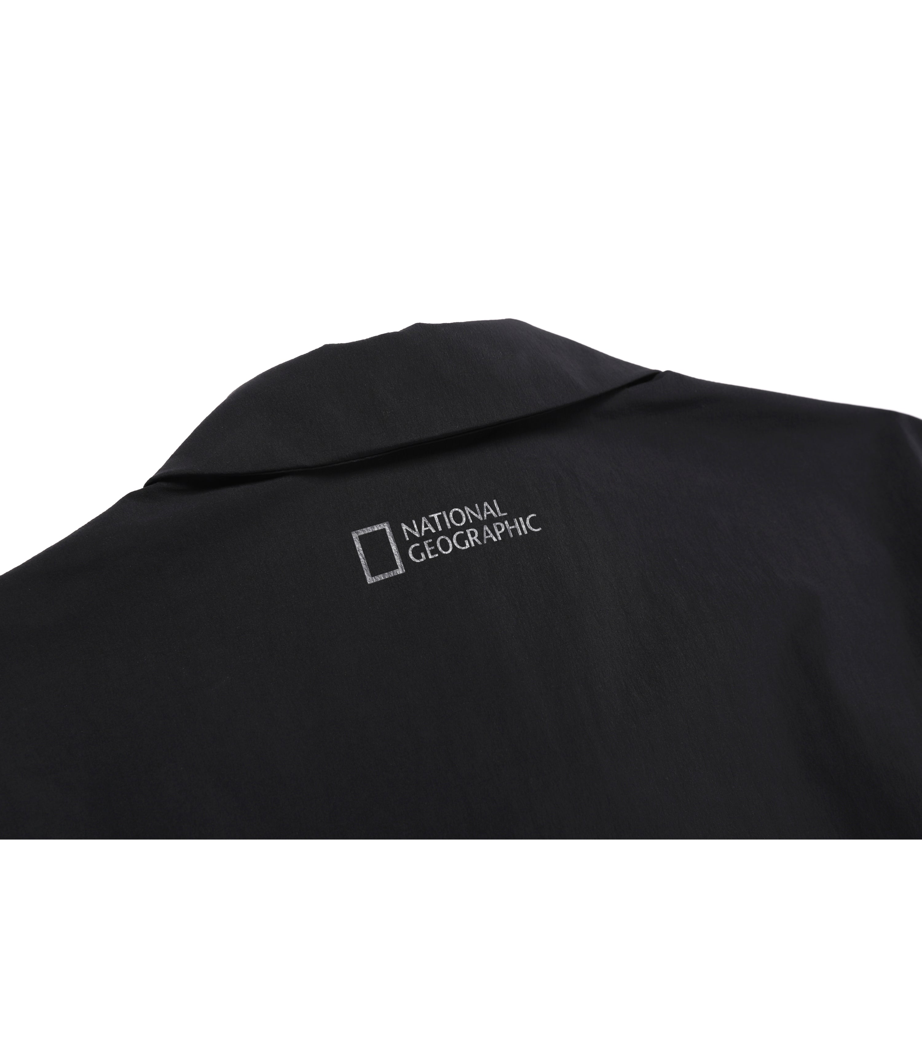 Women's ADELIE Light Woven Stretch Collar Tee<br>CARBON BLACK